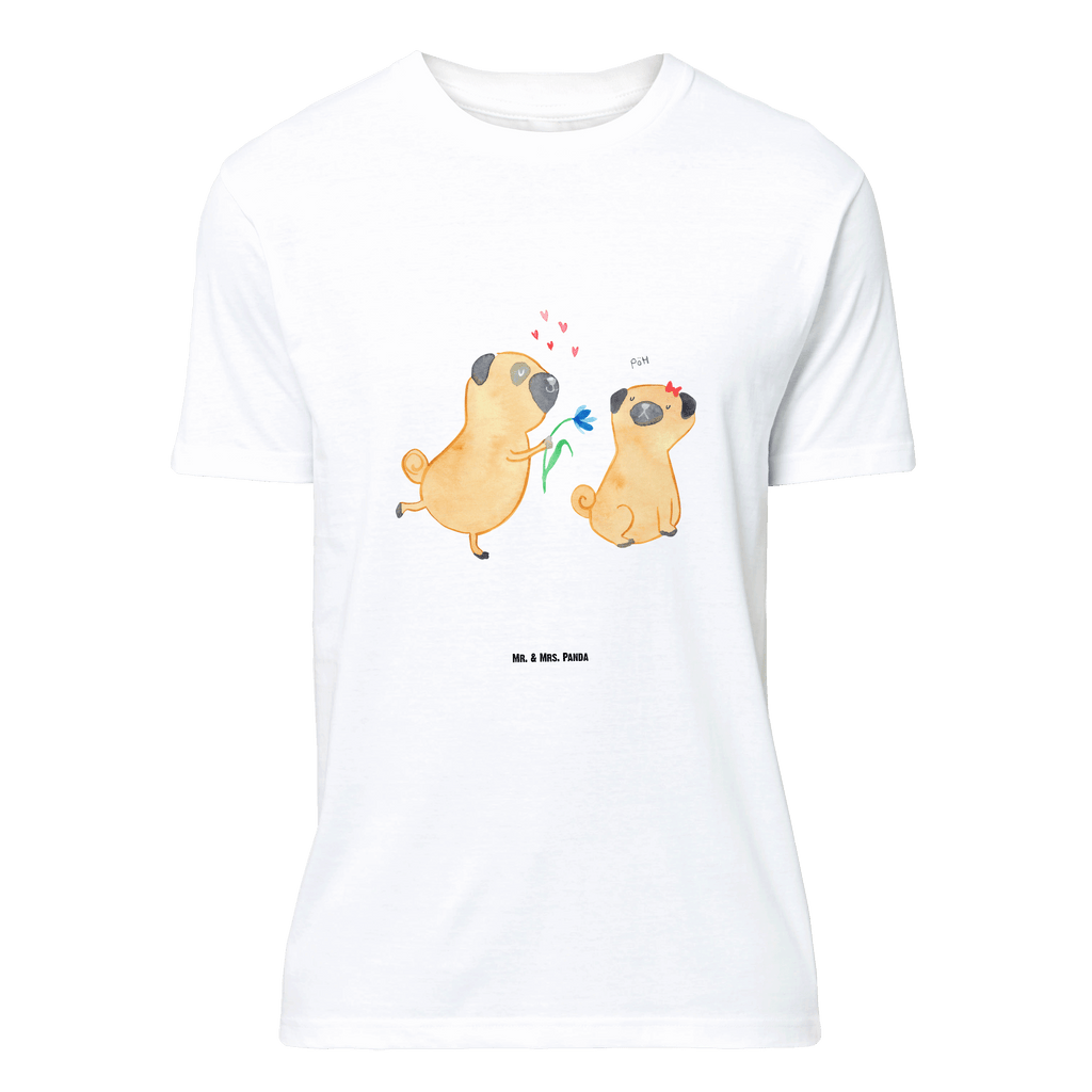 T-Shirt Standard Mops Verliebt T-Shirt, Shirt, Tshirt, Lustiges T-Shirt, T-Shirt mit Spruch, Party, Junggesellenabschied, Jubiläum, Geburstag, Herrn, Damen, Männer, Frauen, Schlafshirt, Nachthemd, Sprüche, Hund, Hundemotiv, Haustier, Hunderasse, Tierliebhaber, Hundebesitzer, Mops, Möpse, Hundeliebe, verliebt, Liebe, Liebesspruch. Verlobt, Geschenk Freund, Partner