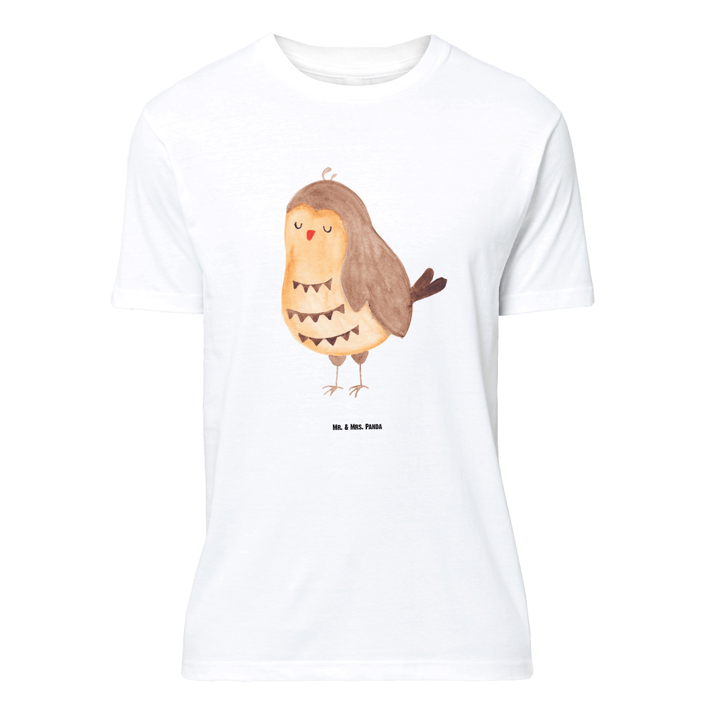 T-Shirt Standard Eule Zufrieden T-Shirt, Shirt, Tshirt, Lustiges T-Shirt, T-Shirt mit Spruch, Party, Junggesellenabschied, Jubiläum, Geburstag, Herrn, Damen, Männer, Frauen, Schlafshirt, Nachthemd, Sprüche, Eule, Eule Spruch, Eule deko, Owl, Liebe Spruch, Romantisch, Wortspiel lustig, Spruch schön, Geschenk Hochzeitstag