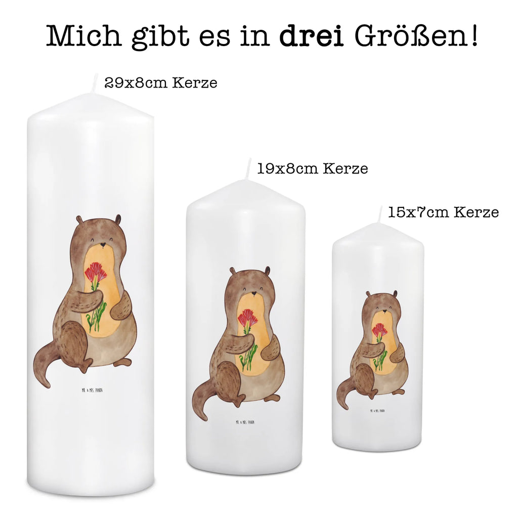 Kerze Otter Blumenstrauß Kerze, Taufkerze, Kommunionskerze, Geburtstagskerze, Geschenk Kerze, Taufgeschenk Kerze, Kerze mit Druck, Besondere Kerze, Geschenkidee Kerze, Kerze für Kommunion, Geburtstag Kerze, Kommunion Kerze, Otter, Fischotter, Seeotter, Otter Seeotter See Otter