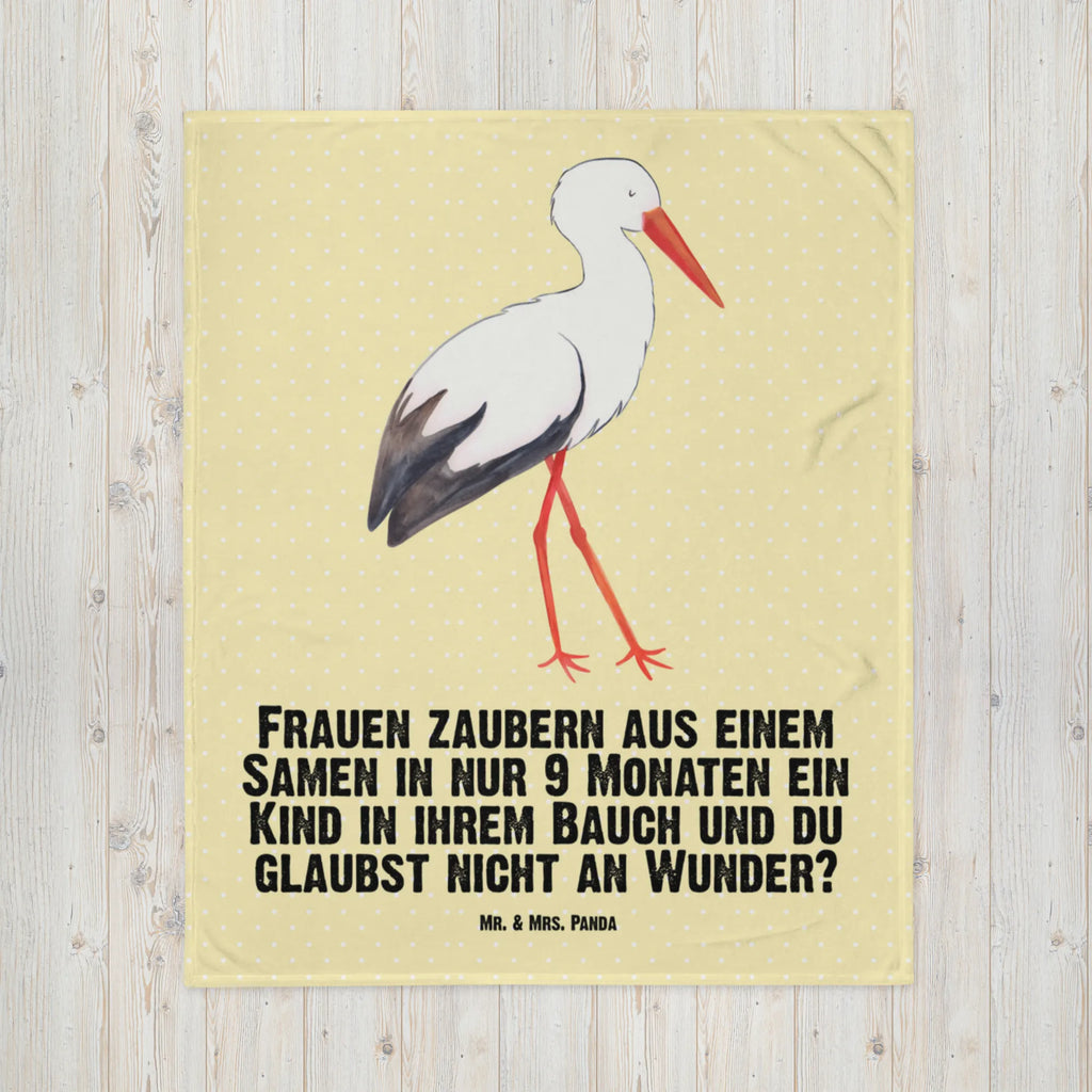 Babydecke Storch Babydecke, Babygeschenk, Geschenk Geburt, Babyecke Kuscheldecke, Krabbeldecke, Tiermotive, Gute Laune, lustige Sprüche, Tiere, Storch, Störche, Schwangerschaft, Geburt, Mutter, Mütter, Mutter werden, Schwanger, Babybauch, Baby