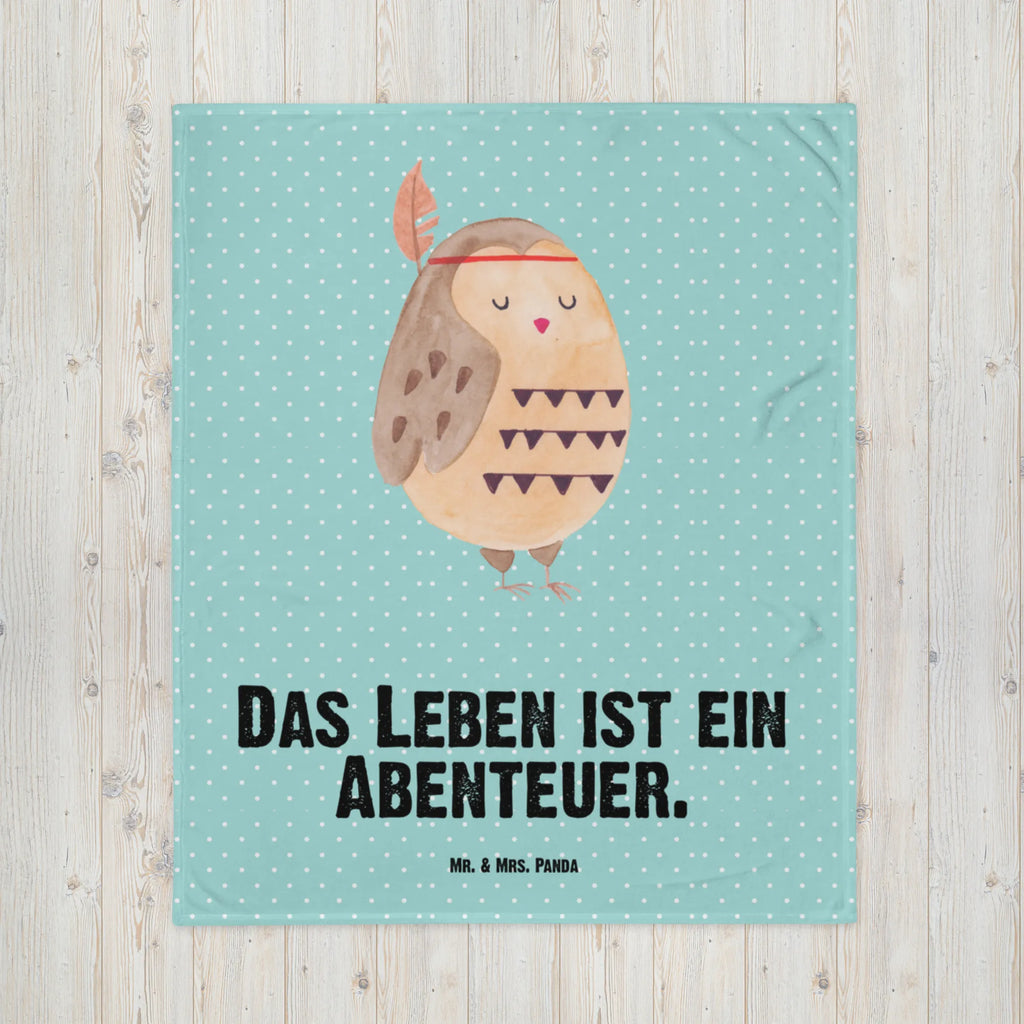 Babydecke Eule Federschmuck Babydecke, Babygeschenk, Geschenk Geburt, Babyecke Kuscheldecke, Krabbeldecke, Eule, Eule Deko, Owl, Das Leben ist ein Abenteuer, Reisespruch, Federschmuck, Dekoration