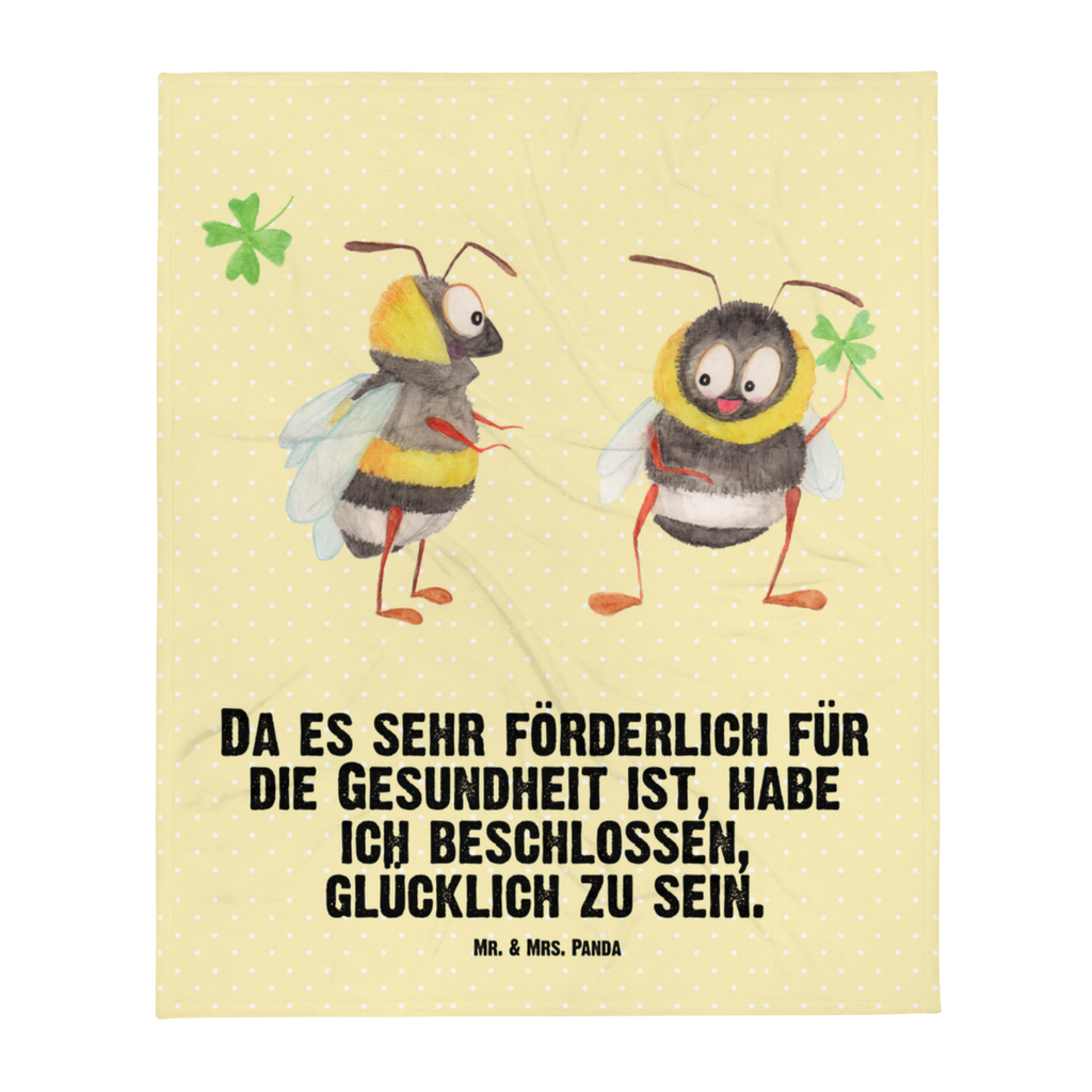 Babydecke Hummeln Kleeblatt Babydecke, Babygeschenk, Geschenk Geburt, Babyecke Kuscheldecke, Krabbeldecke, Tiermotive, Gute Laune, lustige Sprüche, Tiere, Hummel, Biene, Spruch positiv, Biene Deko, Spruch schön, glücklich sein, glücklich werden, Spruch fröhlich