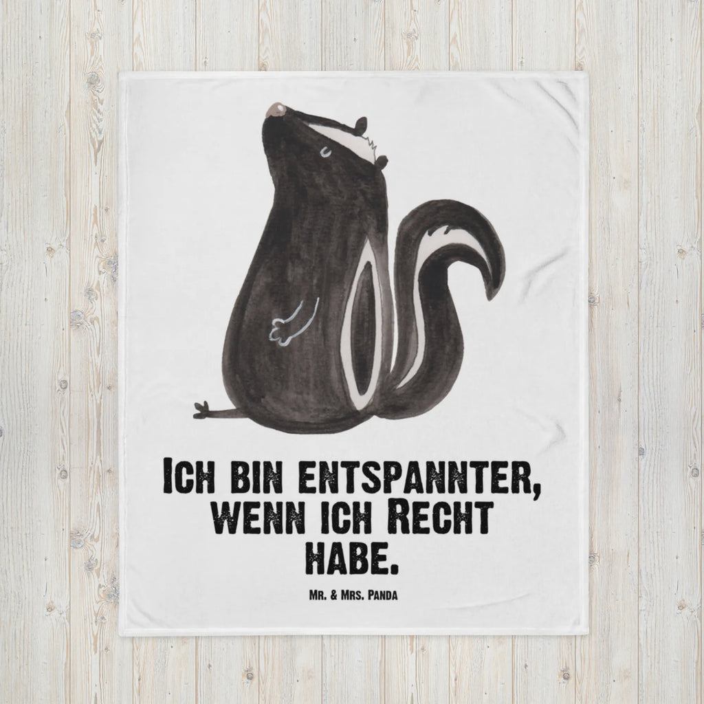 Babydecke Stinktier Sitzen Babydecke, Babygeschenk, Geschenk Geburt, Babyecke Kuscheldecke, Krabbeldecke, Stinktier, Skunk, Wildtier, Raubtier, Stinker, Stinki, Spruch, Büro, Recht, Besserwisser