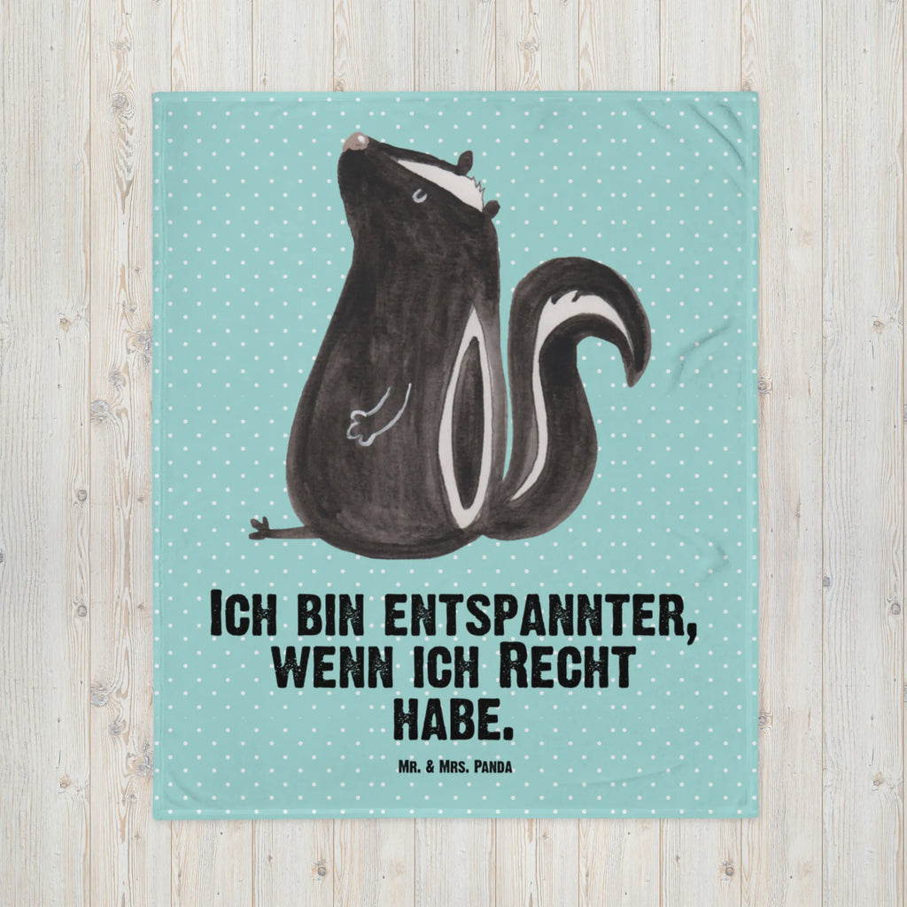 Babydecke Stinktier Sitzen Babydecke, Babygeschenk, Geschenk Geburt, Babyecke Kuscheldecke, Krabbeldecke, Stinktier, Skunk, Wildtier, Raubtier, Stinker, Stinki, Spruch, Büro, Recht, Besserwisser