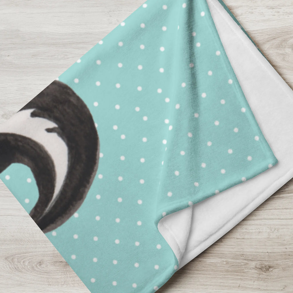 Babydecke Stinktier Sitzen Babydecke, Babygeschenk, Geschenk Geburt, Babyecke Kuscheldecke, Krabbeldecke, Stinktier, Skunk, Wildtier, Raubtier, Stinker, Stinki, Spruch, Büro, Recht, Besserwisser