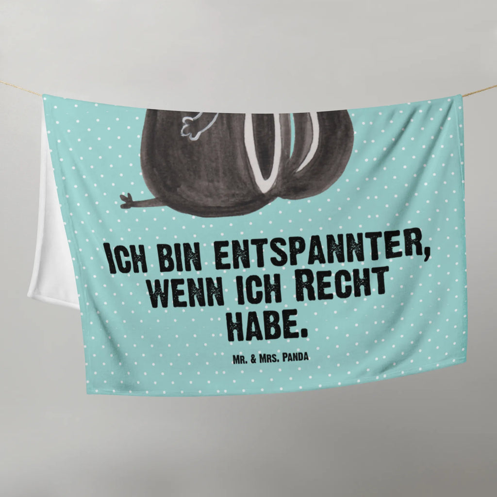 Babydecke Stinktier Sitzen Babydecke, Babygeschenk, Geschenk Geburt, Babyecke Kuscheldecke, Krabbeldecke, Stinktier, Skunk, Wildtier, Raubtier, Stinker, Stinki, Spruch, Büro, Recht, Besserwisser