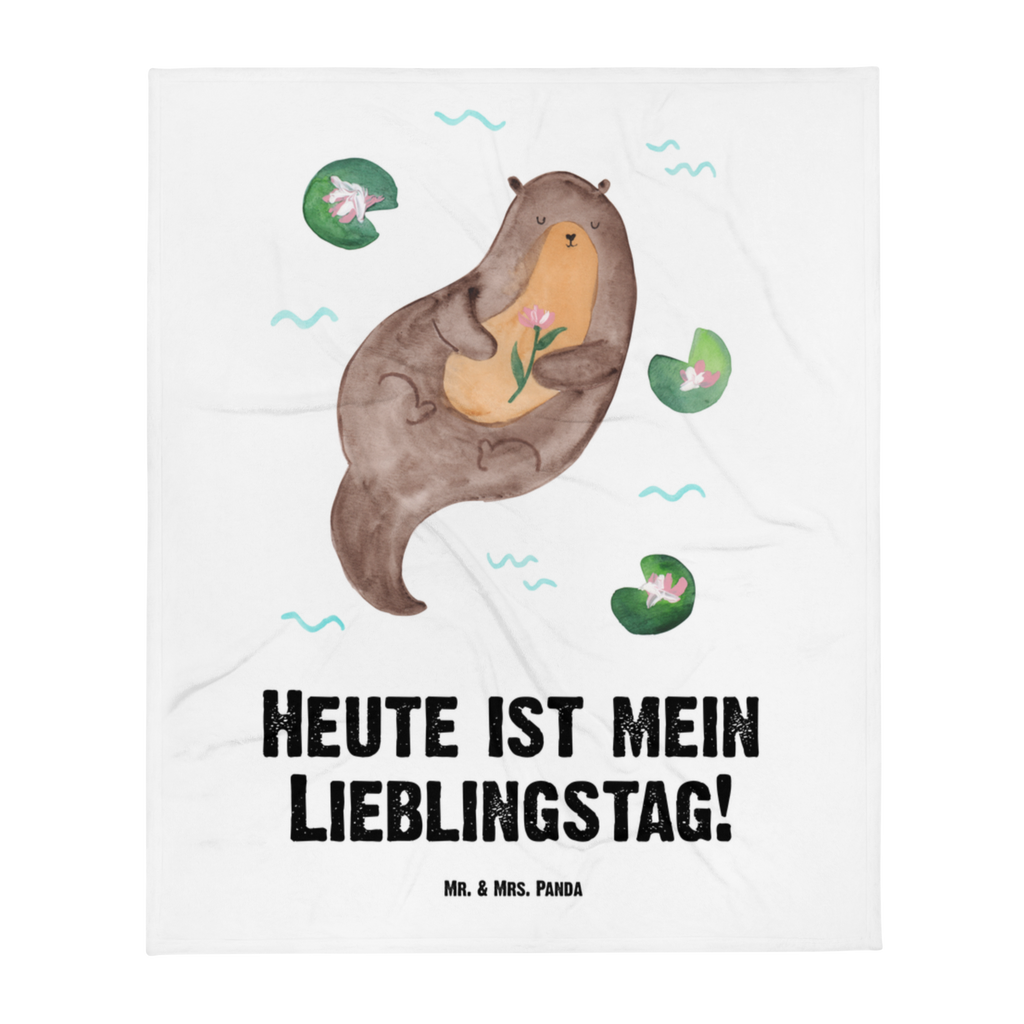 Babydecke Otter Seerose Babydecke, Babygeschenk, Geschenk Geburt, Babyecke Kuscheldecke, Krabbeldecke, Otter, Fischotter, Seeotter, Otter Seeotter See Otter