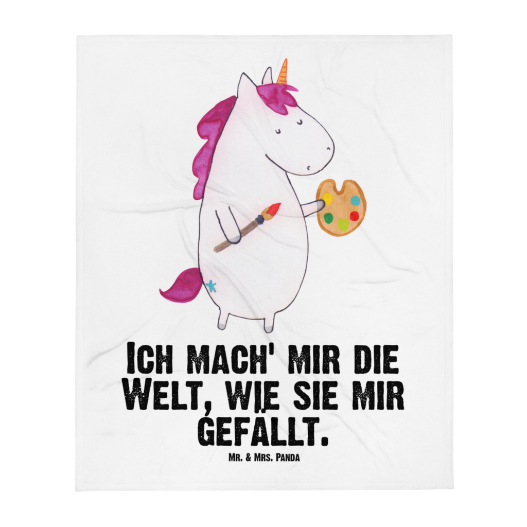 Babydecke Einhorn Künstler Babydecke, Babygeschenk, Geschenk Geburt, Babyecke Kuscheldecke, Krabbeldecke, Einhorn, Einhörner, Einhorn Deko, Pegasus, Unicorn, Englisch, Künstler, Artist, Malen, Zeichnen, Welt, Farbe, Stift, Pinsel, Geschenk, Maler