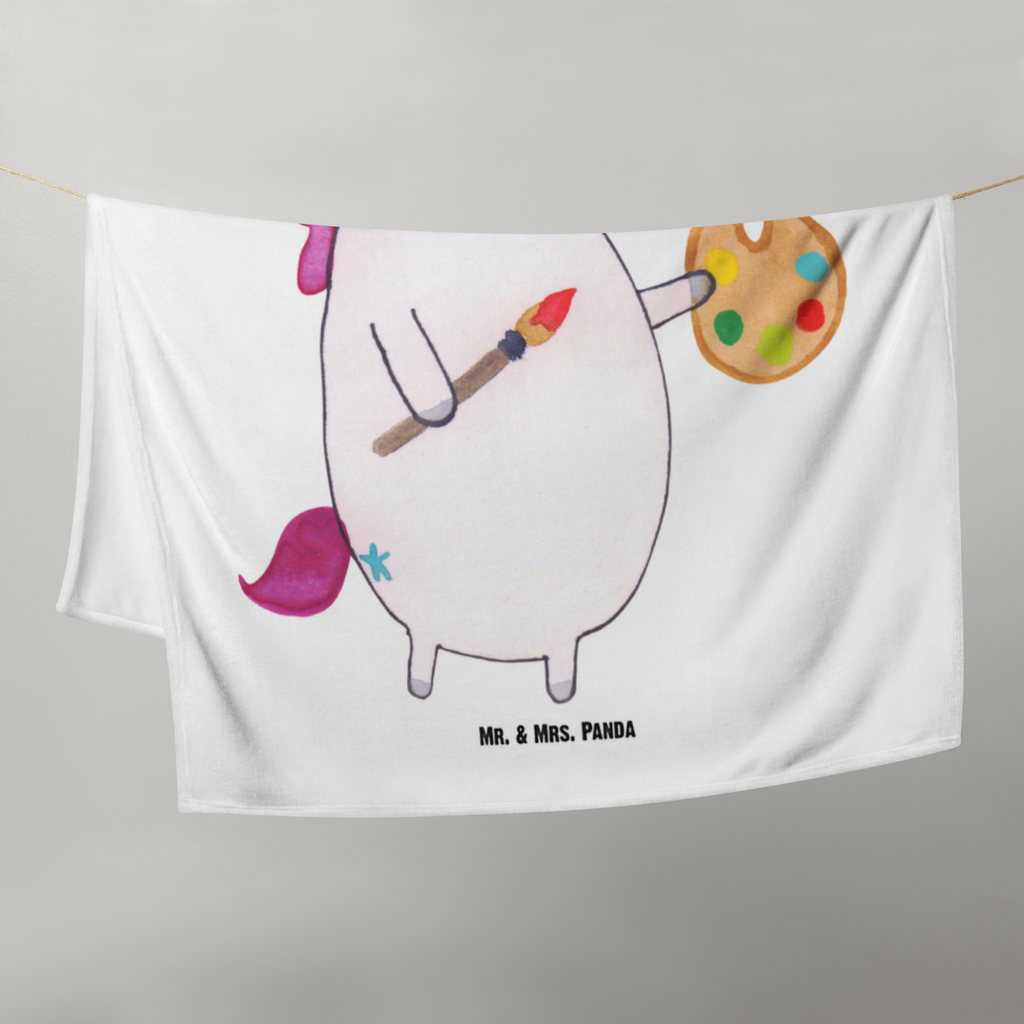 Babydecke Einhorn Künstler Babydecke, Babygeschenk, Geschenk Geburt, Babyecke Kuscheldecke, Krabbeldecke, Einhorn, Einhörner, Einhorn Deko, Pegasus, Unicorn, Englisch, Künstler, Artist, Malen, Zeichnen, Welt, Farbe, Stift, Pinsel, Geschenk, Maler