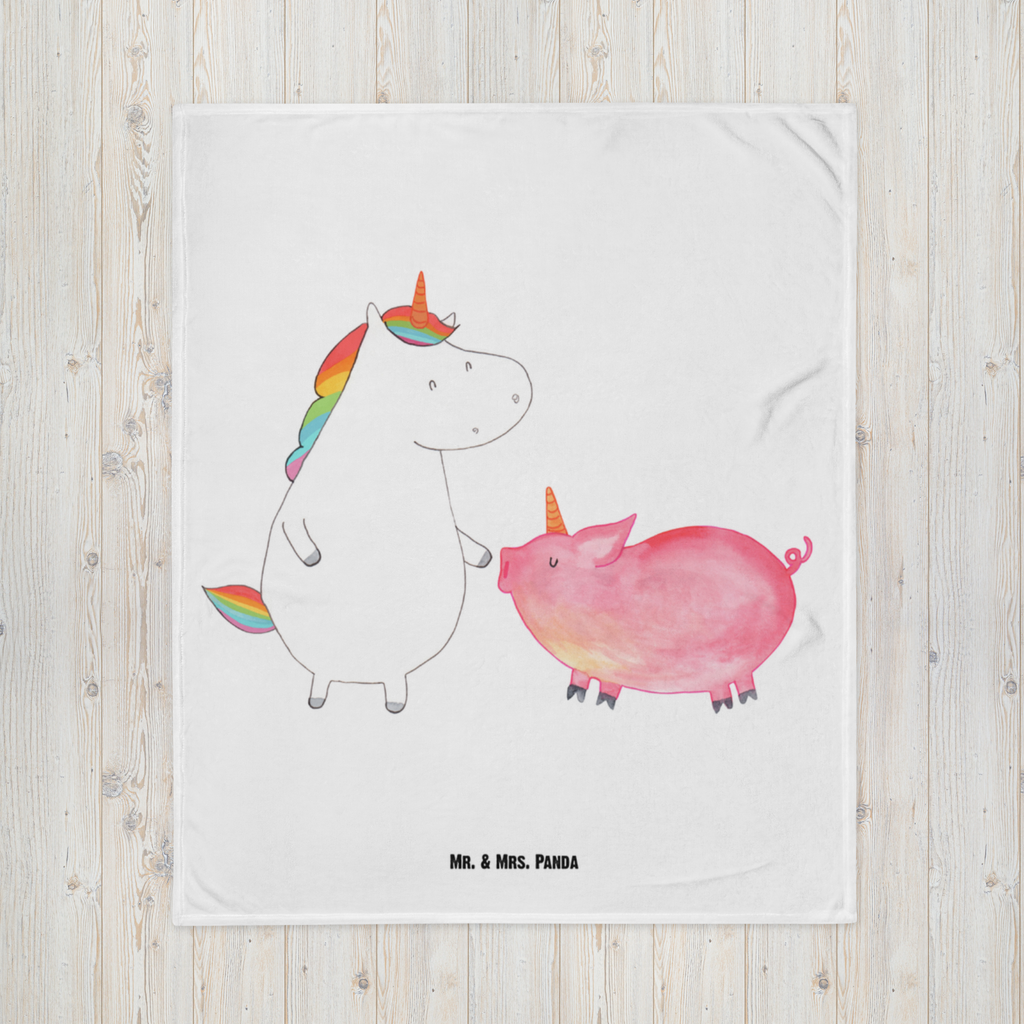 Babydecke Einhorn Schwein Babydecke, Babygeschenk, Geschenk Geburt, Babyecke Kuscheldecke, Krabbeldecke, Einhorn, Einhörner, Einhorn Deko, Pegasus, Unicorn, Freundschaft, Schweinhorn, Schwein, Freundin, Schweinchen