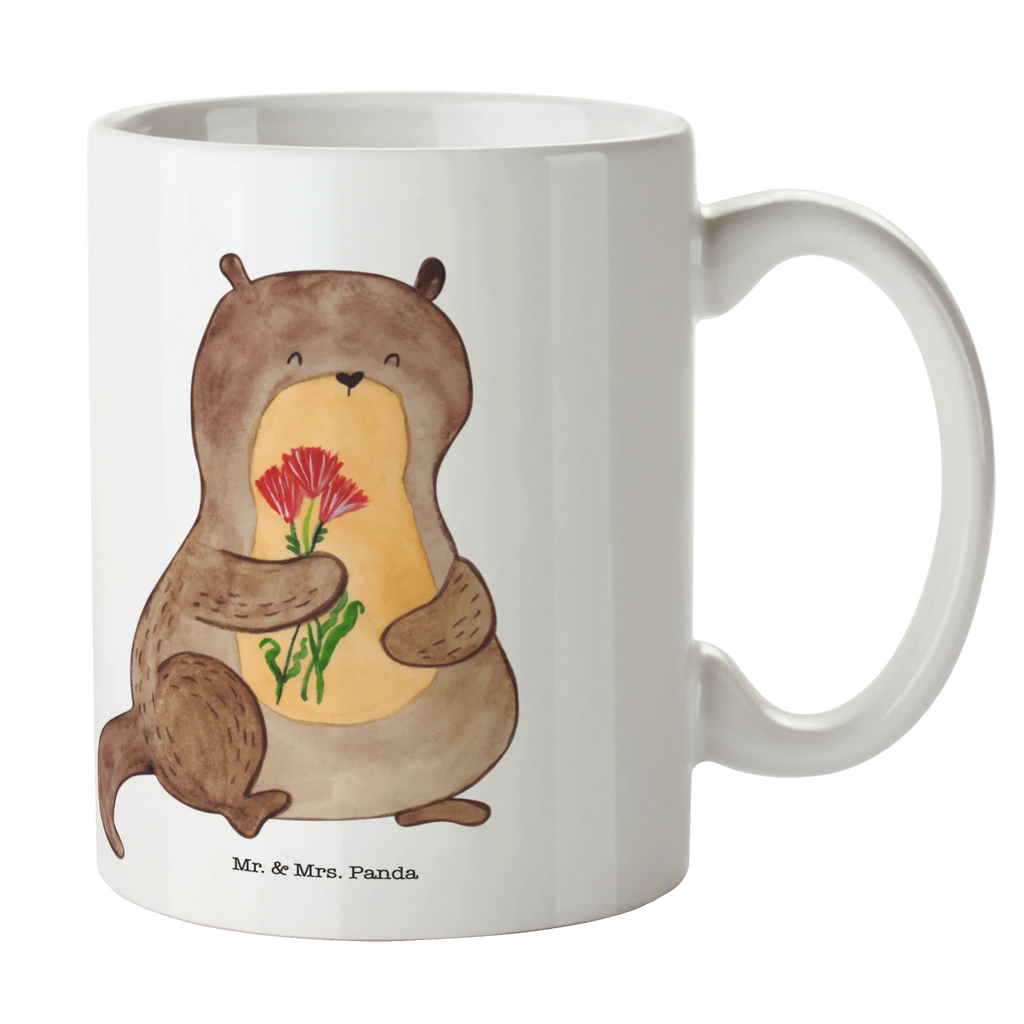 Tasse Otter Blumenstrauß Tasse, Kaffeetasse, Teetasse, Becher, Kaffeebecher, Teebecher, Keramiktasse, Porzellantasse, Büro Tasse, Geschenk Tasse, Tasse Sprüche, Tasse Motive, Kaffeetassen, Tasse bedrucken, Designer Tasse, Cappuccino Tassen, Schöne Teetassen, Otter, Fischotter, Seeotter, Otter Seeotter See Otter