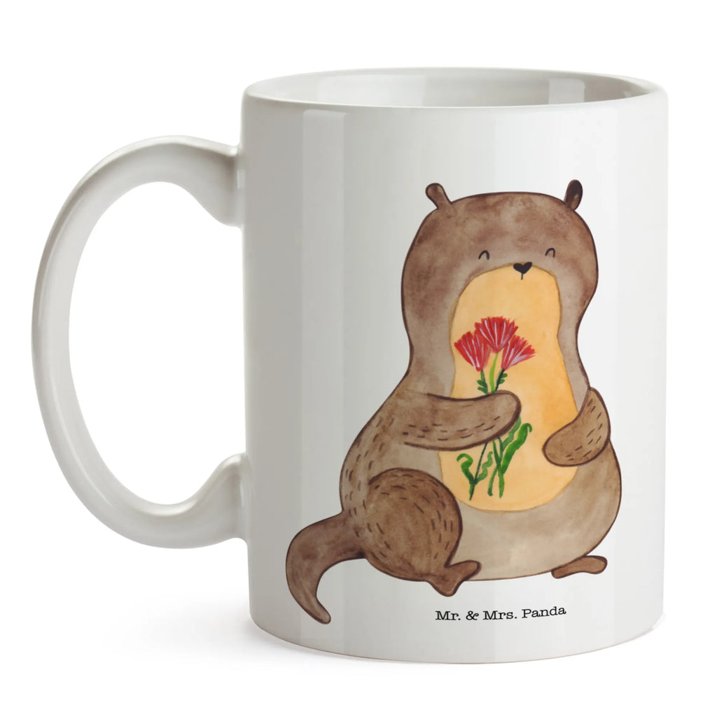 Tasse Otter Blumenstrauß Tasse, Kaffeetasse, Teetasse, Becher, Kaffeebecher, Teebecher, Keramiktasse, Porzellantasse, Büro Tasse, Geschenk Tasse, Tasse Sprüche, Tasse Motive, Kaffeetassen, Tasse bedrucken, Designer Tasse, Cappuccino Tassen, Schöne Teetassen, Otter, Fischotter, Seeotter, Otter Seeotter See Otter