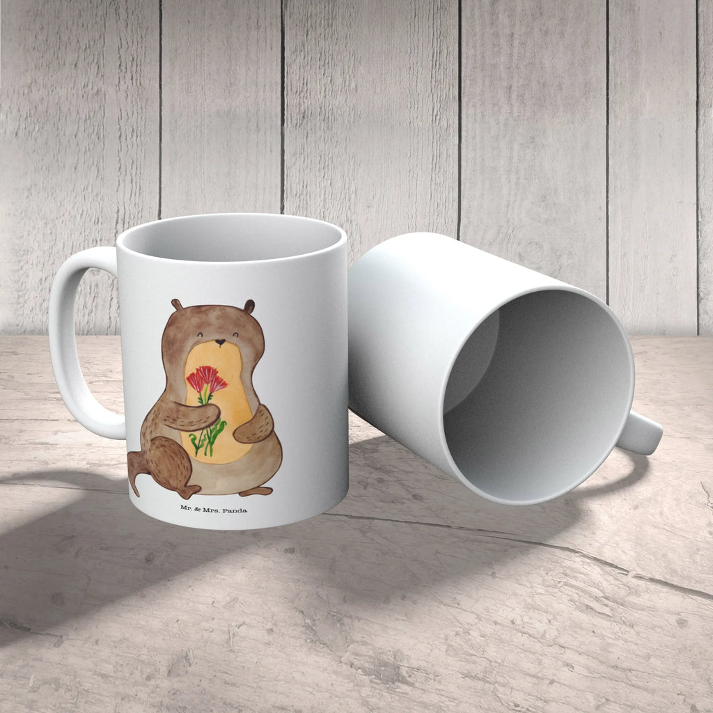 Tasse Otter Blumenstrauß Tasse, Kaffeetasse, Teetasse, Becher, Kaffeebecher, Teebecher, Keramiktasse, Porzellantasse, Büro Tasse, Geschenk Tasse, Tasse Sprüche, Tasse Motive, Kaffeetassen, Tasse bedrucken, Designer Tasse, Cappuccino Tassen, Schöne Teetassen, Otter, Fischotter, Seeotter, Otter Seeotter See Otter