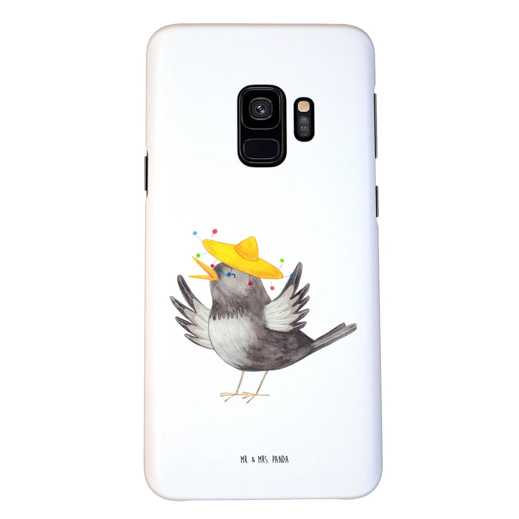 Handyhülle Rabe Sombrero Handyhülle, Handycover, Cover, Handy, Hülle, Iphone 10, Iphone X, Tiermotive, Gute Laune, lustige Sprüche, Tiere, Rabe, Vogel, Vögel, Spruch positiv, fröhlich sein, glücklich sein, Glück Spruch, froh, Elster, Motivation