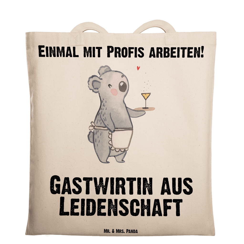 Tragetasche Gastwirtin aus Leidenschaft Beuteltasche, Beutel, Einkaufstasche, Jutebeutel, Stoffbeutel, Tasche, Shopper, Umhängetasche, Strandtasche, Schultertasche, Stofftasche, Tragetasche, Badetasche, Jutetasche, Einkaufstüte, Laptoptasche, Beruf, Ausbildung, Jubiläum, Abschied, Rente, Kollege, Kollegin, Geschenk, Schenken, Arbeitskollege, Mitarbeiter, Firma, Danke, Dankeschön, Kneipenwirtin, Gastwirtin, Gaststätte, Kneipe, Eröffnung, Barkeeperin, Rum, Bar