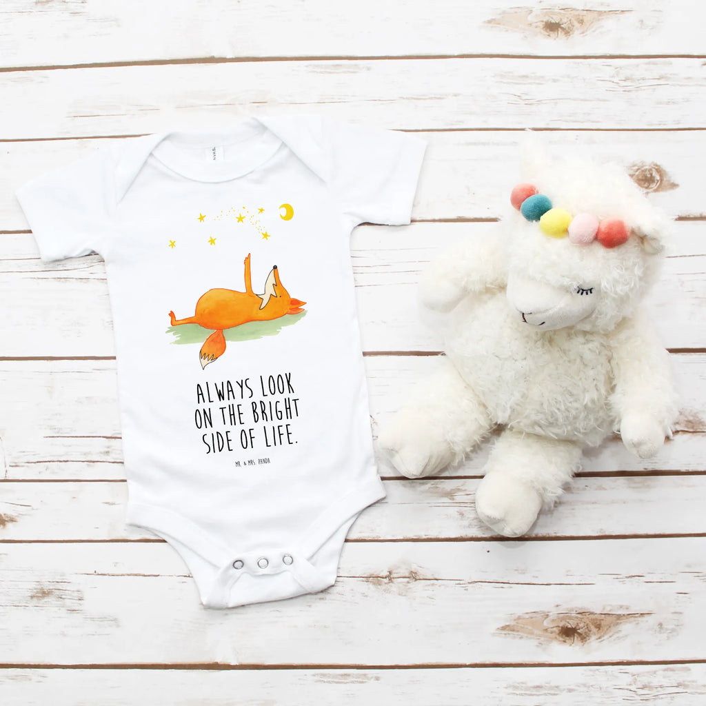 Organic Baby Body Fuchs Sterne Babykleidung, Babystrampler, Strampler, Wickelbody, Baby Erstausstattung, Junge, Mädchen, Fuchs, Füchse, tröstende Worte, Spruch positiv, Spruch schön, Romantik, Always Look on the Bright Side of Life