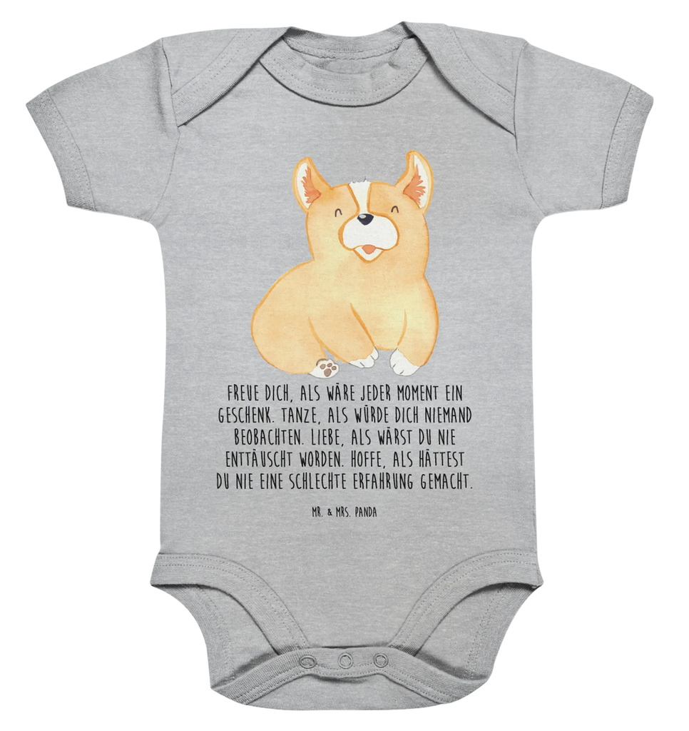 Organic Baby Body Corgie Babykleidung, Babystrampler, Strampler, Wickelbody, Baby Erstausstattung, Junge, Mädchen, Hund, Hundemotiv, Haustier, Hunderasse, Tierliebhaber, Hundebesitzer, Sprüche, Corgie, Welsh Corgie Pembroke, britisch, Motivation, Spruch, Hundespruch, Lebensfreude