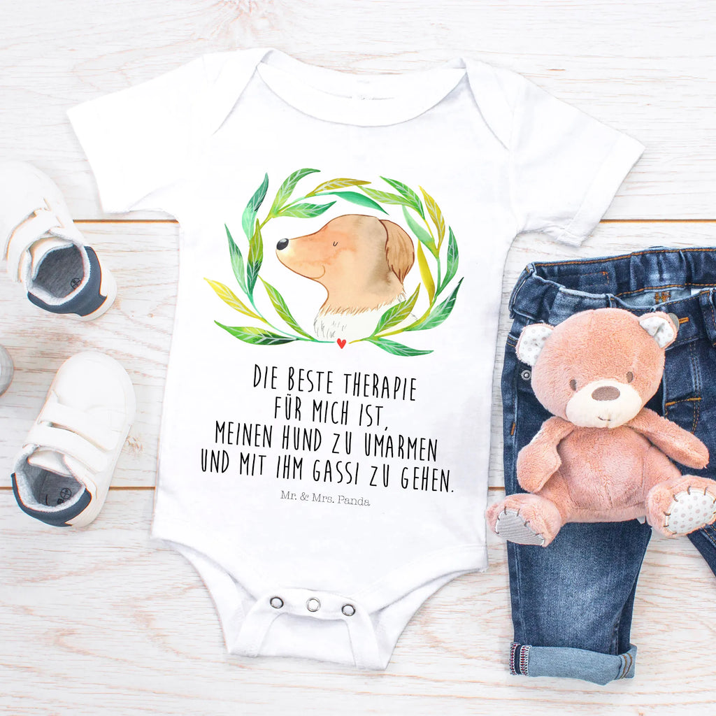 Organic Baby Body Hund Blumen Babykleidung, Babystrampler, Strampler, Wickelbody, Baby Erstausstattung, Junge, Mädchen, Hund, Hundemotiv, Haustier, Hunderasse, Tierliebhaber, Hundebesitzer, Sprüche, Ranke, Therapie, Selbsttherapie, Hundeliebe, Hundeglück, Hunde