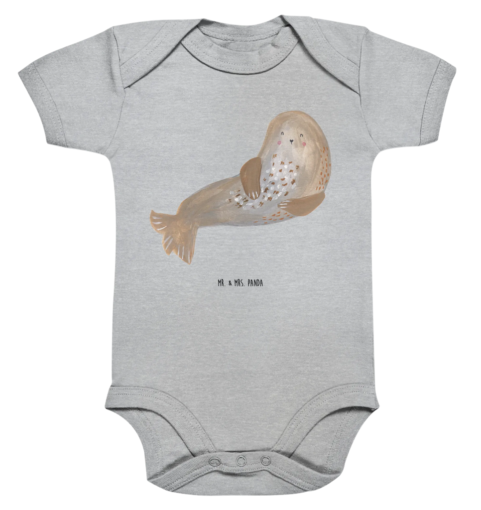 Organic Baby Body Robbe Lachen Babykleidung, Babystrampler, Strampler, Wickelbody, Baby Erstausstattung, Junge, Mädchen, Tiermotive, Gute Laune, lustige Sprüche, Tiere, Robbe, Robben, Seehund, Strand, Meerestier, Ostsee, Nordsee