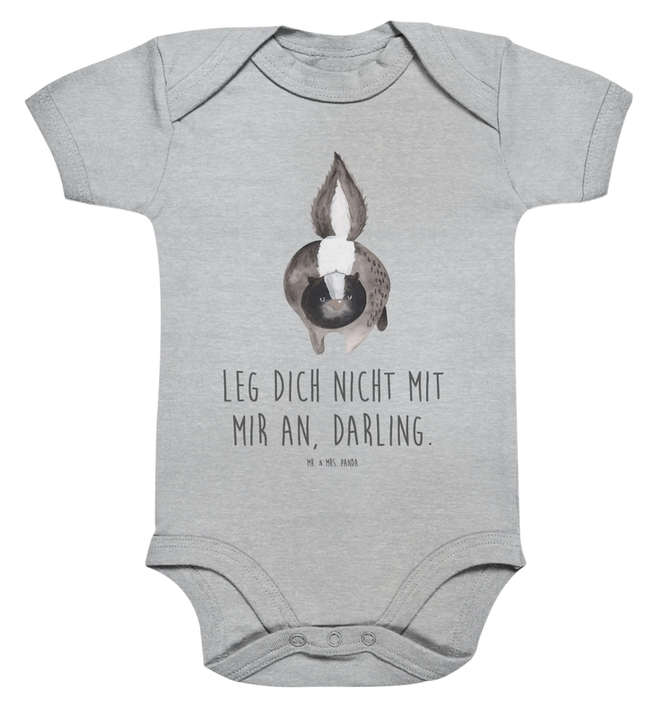 Organic Baby Body Stinktier Angriff Babykleidung, Babystrampler, Strampler, Wickelbody, Baby Erstausstattung, Junge, Mädchen, Stinktier, Skunk, Wildtier, Raubtier, Stinker, Stinki, wütend, Drohung