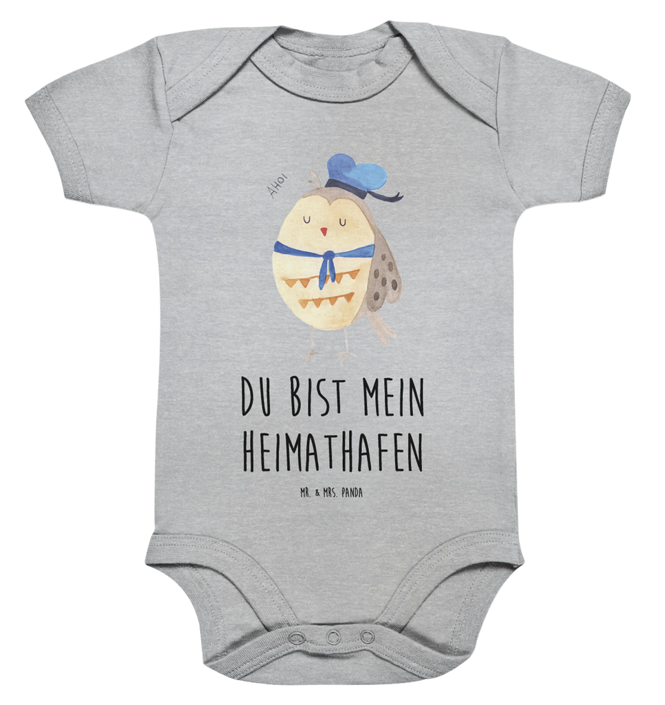 Organic Baby Body Eule Matrose Babykleidung, Babystrampler, Strampler, Wickelbody, Baby Erstausstattung, Junge, Mädchen, Eule, Eule Spruch, Eule Deko, Owl, Wortspiel lustig, Matrose, Freundin, Ehe, Seefahrer, Heimathafen, Hochzeitstag Geschenk