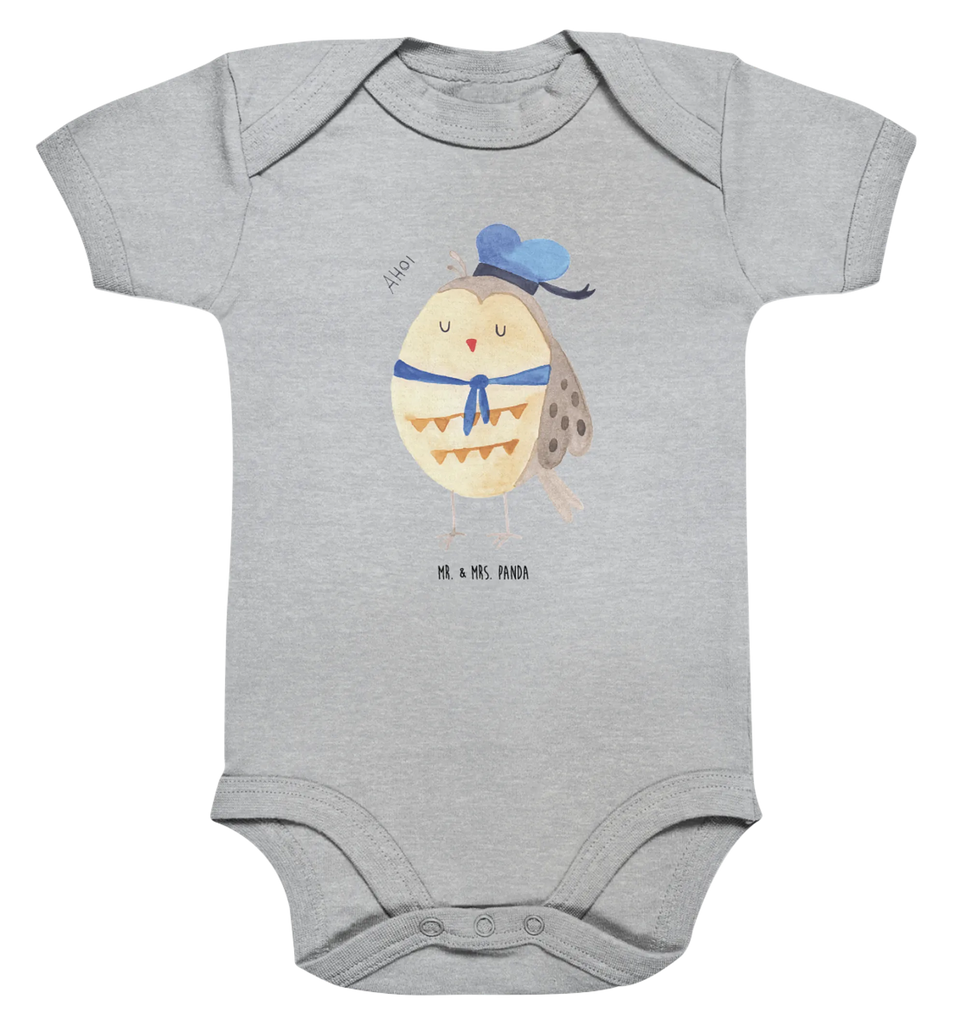 Organic Baby Body Eule Matrose Babykleidung, Babystrampler, Strampler, Wickelbody, Baby Erstausstattung, Junge, Mädchen, Eule, Eule Spruch, Eule Deko, Owl, Wortspiel lustig, Matrose, Freundin, Ehe, Seefahrer, Heimathafen, Hochzeitstag Geschenk