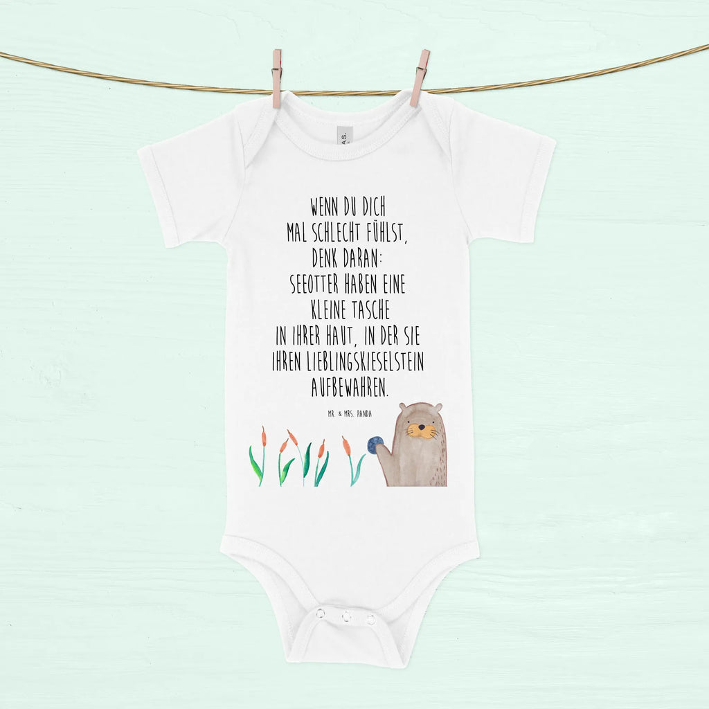 Organic Baby Body Otter Stein Babykleidung, Babystrampler, Strampler, Wickelbody, Baby Erstausstattung, Junge, Mädchen, Otter, Fischotter, Seeotter, Otter Seeotter See Otter