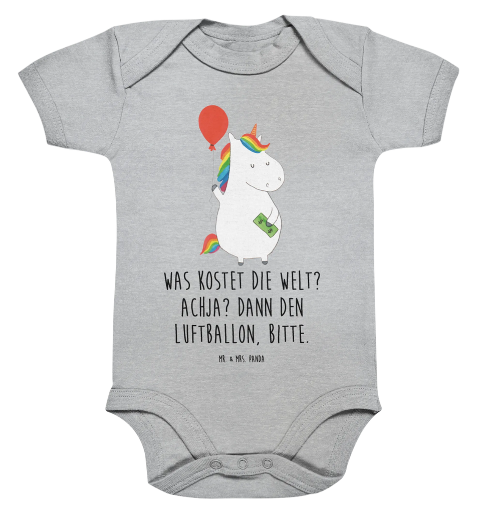 Organic Baby Body Einhorn Luftballon Babykleidung, Babystrampler, Strampler, Wickelbody, Baby Erstausstattung, Junge, Mädchen, Einhorn, Einhörner, Einhorn Deko, Pegasus, Unicorn, Luftballon, Geld, Lebenslust, Freude, Geschenk, Freundin