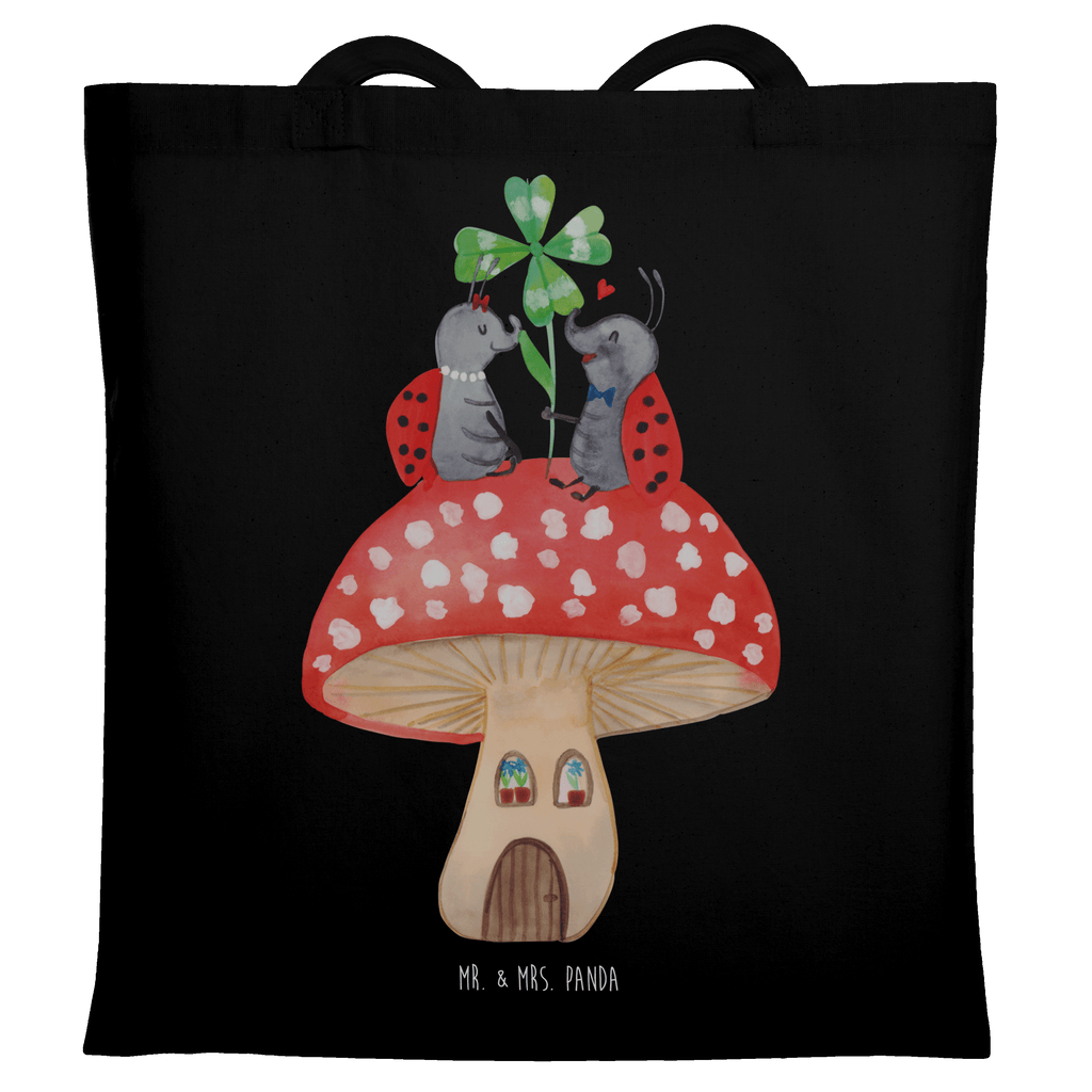 Tragetasche Marienkäfer Fliegenpilz Beuteltasche, Beutel, Einkaufstasche, Jutebeutel, Stoffbeutel, Tasche, Shopper, Umhängetasche, Strandtasche, Schultertasche, Stofftasche, Tragetasche, Badetasche, Jutetasche, Einkaufstüte, Laptoptasche, Tiermotive, Gute Laune, lustige Sprüche, Tiere, Haus, Wohnung, zuhause, Fliegenpilz, Marienkäfer, Fleigenpilzhaus