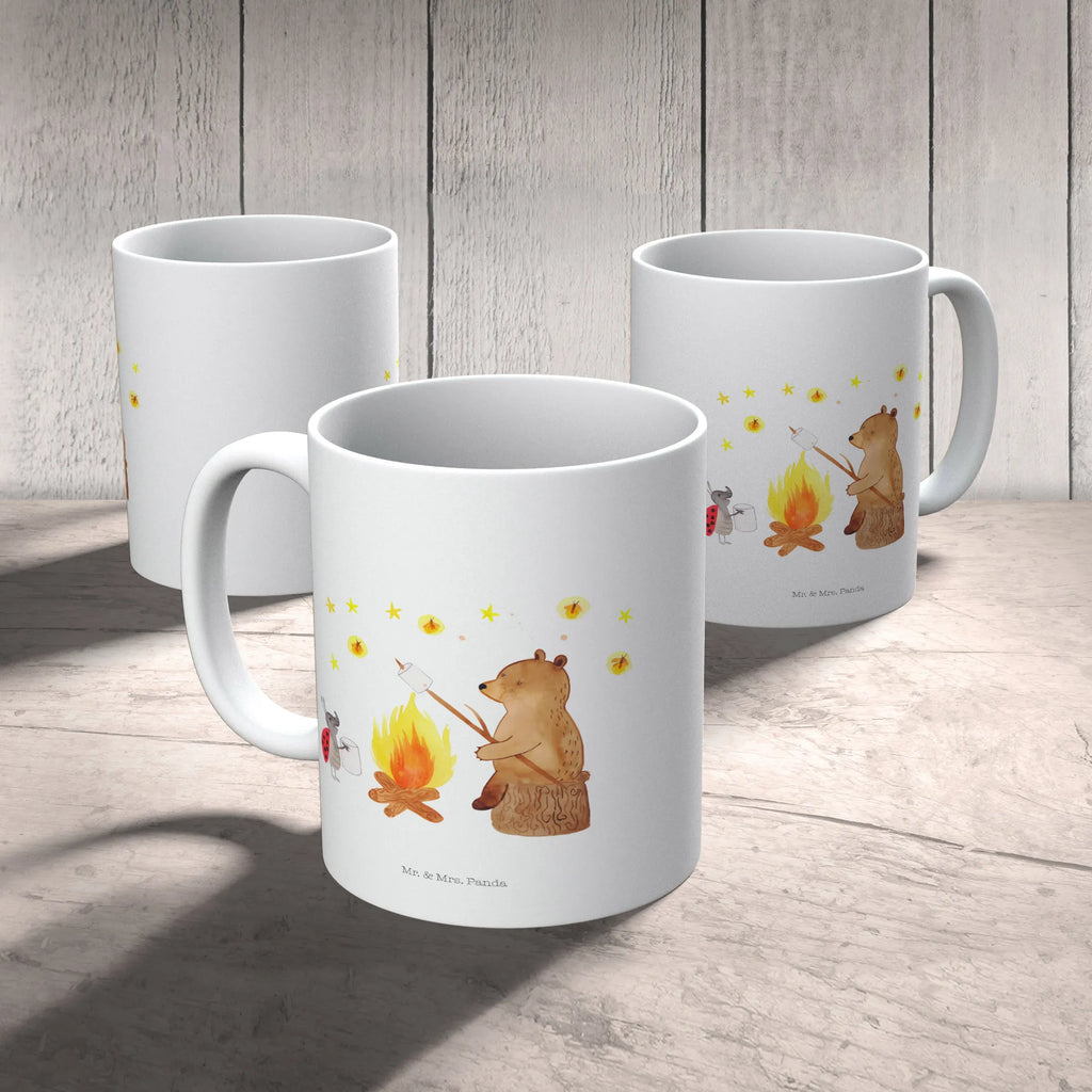 Tasse Bär & Marienkäfer Lagerfeuer Tasse, Kaffeetasse, Teetasse, Becher, Kaffeebecher, Teebecher, Keramiktasse, Porzellantasse, Büro Tasse, Geschenk Tasse, Tasse Sprüche, Tasse Motive, Kaffeetassen, Tasse bedrucken, Designer Tasse, Cappuccino Tassen, Schöne Teetassen, Bär, Teddy, Teddybär, Lagerfeuer