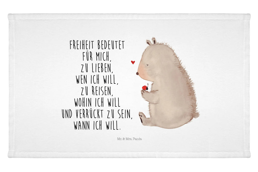 Handtuch Bär Marienkäfer Handtuch, Badehandtuch, Badezimmer, Handtücher, groß, Kinder, Baby, Bär, Teddy, Teddybär, Marienkäfer, Liebe, Freiheit, Motivation, Das Leben ist schön