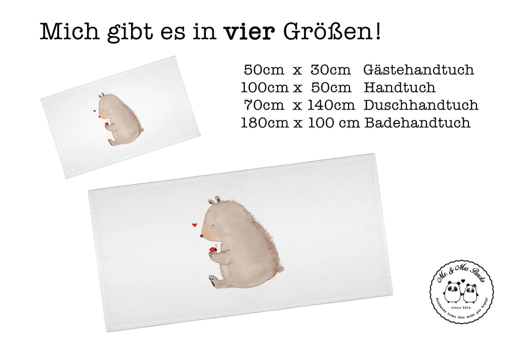 Handtuch Bär Marienkäfer Handtuch, Badehandtuch, Badezimmer, Handtücher, groß, Kinder, Baby, Bär, Teddy, Teddybär, Marienkäfer, Liebe, Freiheit, Motivation, Das Leben ist schön