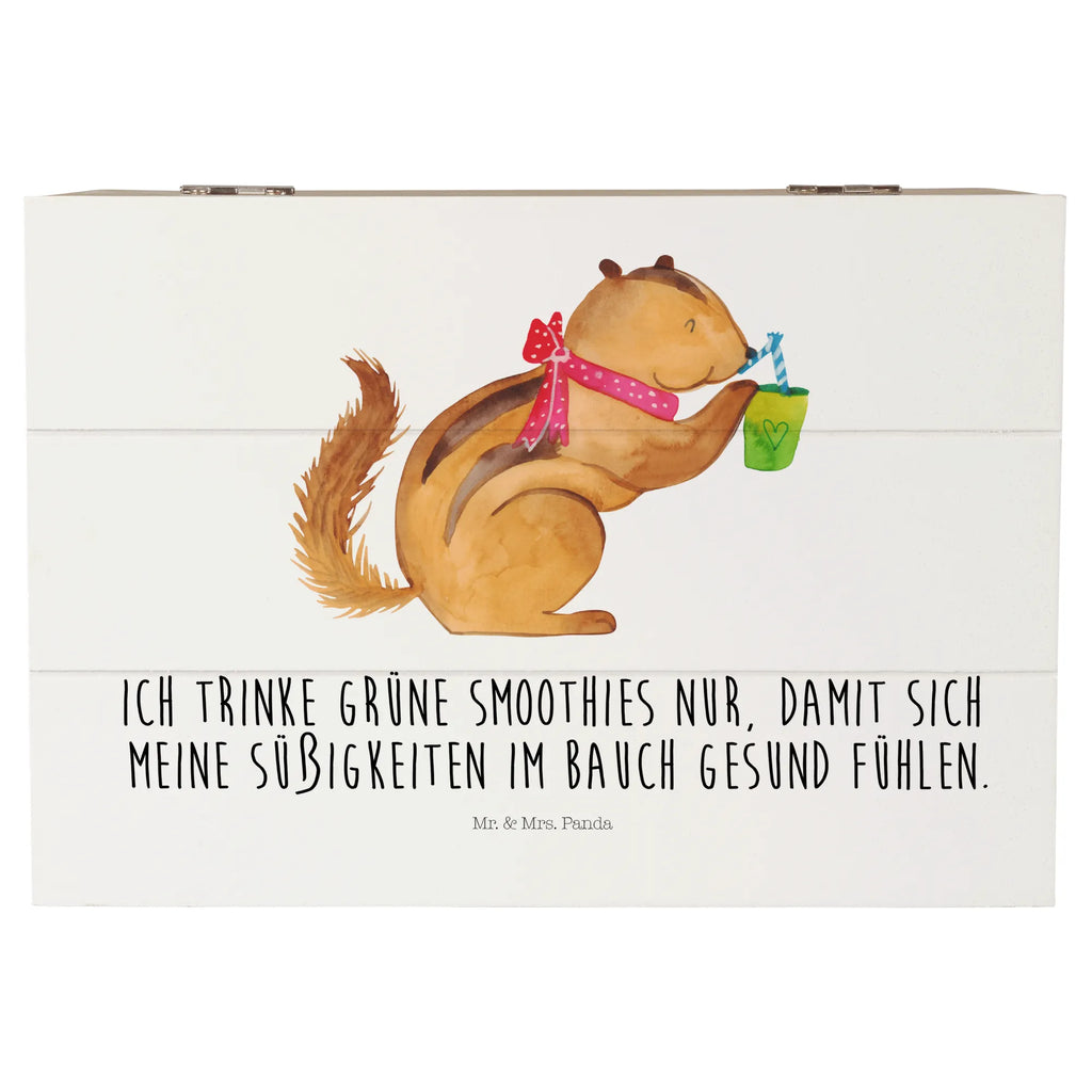 Holzkiste Eichhörnchen Smoothie Holzkiste, Kiste, Schatzkiste, Truhe, Schatulle, XXL, Erinnerungsbox, Erinnerungskiste, Dekokiste, Aufbewahrungsbox, Geschenkbox, Geschenkdose, Tiermotive, Gute Laune, lustige Sprüche, Tiere, Green Smoothies, Diät, Abnehmen, Streifenhörnchen, Eichhörnchen