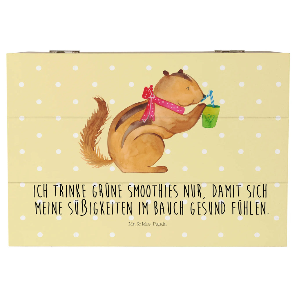 Holzkiste Eichhörnchen Smoothie Holzkiste, Kiste, Schatzkiste, Truhe, Schatulle, XXL, Erinnerungsbox, Erinnerungskiste, Dekokiste, Aufbewahrungsbox, Geschenkbox, Geschenkdose, Tiermotive, Gute Laune, lustige Sprüche, Tiere, Green Smoothies, Diät, Abnehmen, Streifenhörnchen, Eichhörnchen