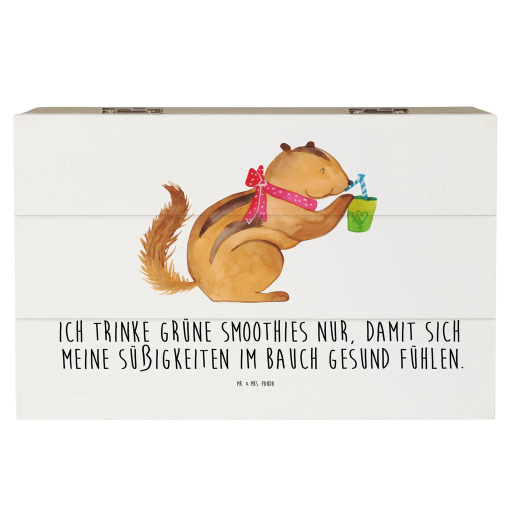 Holzkiste Eichhörnchen Smoothie Holzkiste, Kiste, Schatzkiste, Truhe, Schatulle, XXL, Erinnerungsbox, Erinnerungskiste, Dekokiste, Aufbewahrungsbox, Geschenkbox, Geschenkdose, Tiermotive, Gute Laune, lustige Sprüche, Tiere, Green Smoothies, Diät, Abnehmen, Streifenhörnchen, Eichhörnchen