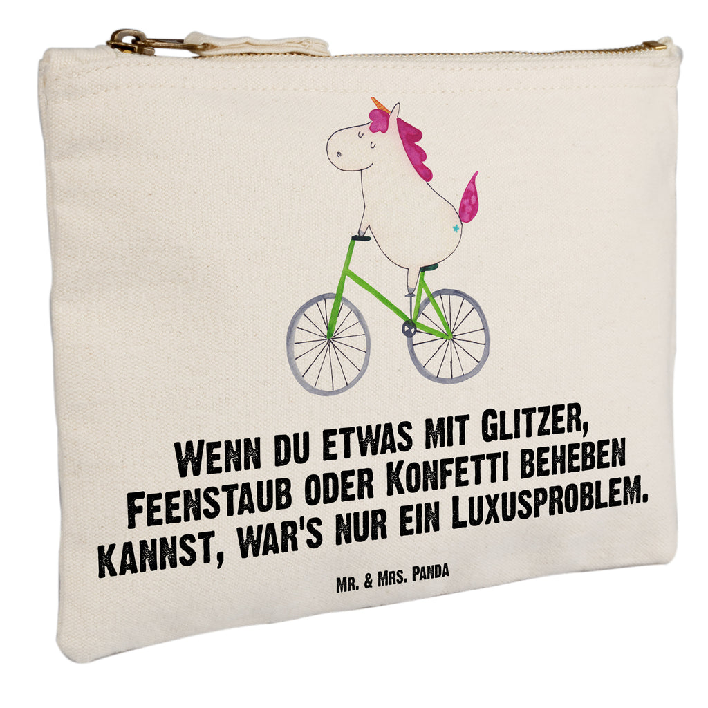 Schminktasche Einhorn Radfahrer Schminktasche, Kosmetiktasche, Kosmetikbeutel, Stiftemäppchen, Etui, Federmappe, Makeup, XXL, Schminketui, Kosmetiketui, Schlamperetui, Einhorn, Einhörner, Einhorn Deko, Pegasus, Unicorn, Radfahren, Radfahrer, Rad, Bike, Feenstaub, Konfetti, Luxusproblem, Kummer, Liebeskummer