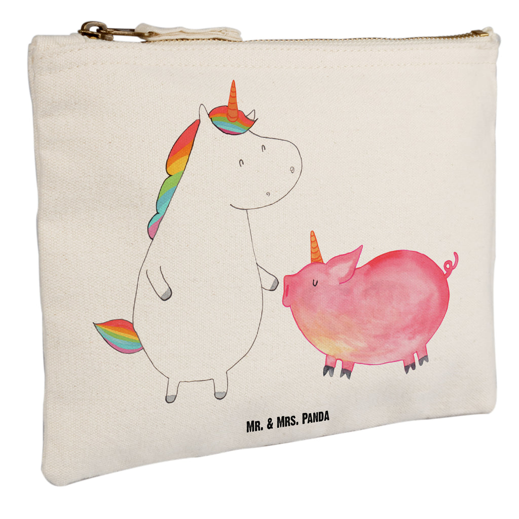 Schminktasche Einhorn Schwein Schminktasche, Kosmetiktasche, Kosmetikbeutel, Stiftemäppchen, Etui, Federmappe, Makeup, XXL, Schminketui, Kosmetiketui, Schlamperetui, Einhorn, Einhörner, Einhorn Deko, Pegasus, Unicorn, Freundschaft, Schweinhorn, Schwein, Freundin, Schweinchen