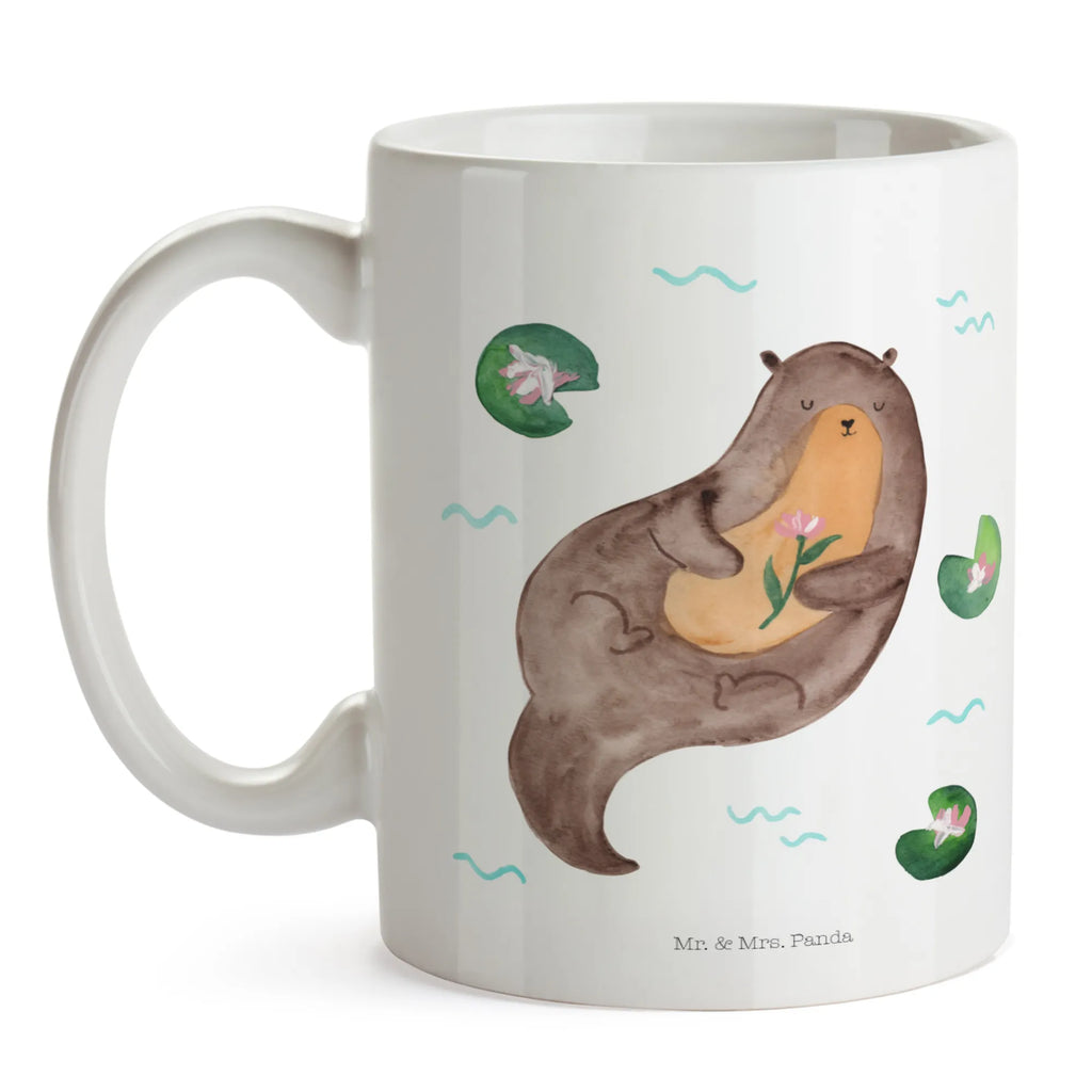 Tasse Otter Seerose Tasse, Kaffeetasse, Teetasse, Becher, Kaffeebecher, Teebecher, Keramiktasse, Porzellantasse, Büro Tasse, Geschenk Tasse, Tasse Sprüche, Tasse Motive, Kaffeetassen, Tasse bedrucken, Designer Tasse, Cappuccino Tassen, Schöne Teetassen, Otter, Fischotter, Seeotter, Otter Seeotter See Otter