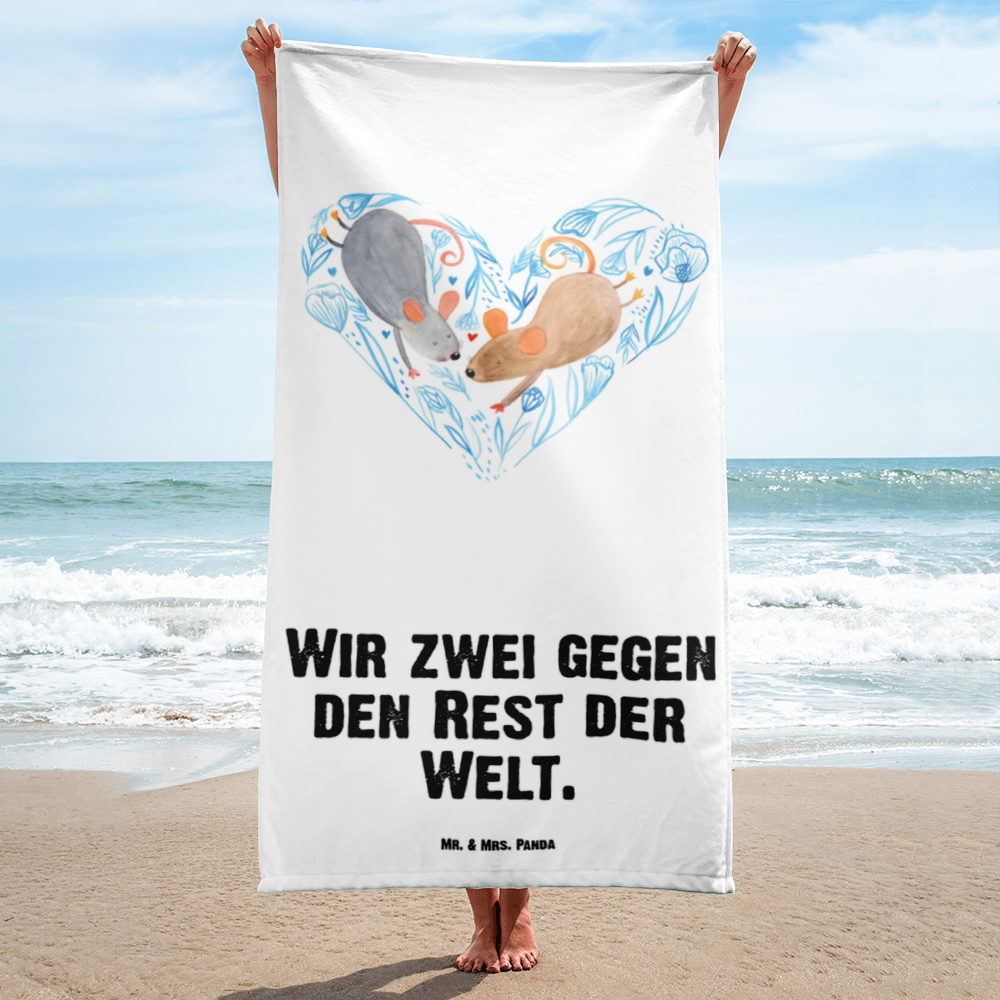 XL Badehandtuch Mäuse Herz Handtuch, Badetuch, Duschtuch, Strandtuch, Saunatuch, Liebe, Partner, Freund, Freundin, Ehemann, Ehefrau, Heiraten, Verlobung, Heiratsantrag, Liebesgeschenk, Jahrestag, Hocheitstag, Maus, Mäuse, Liebesbotschaft, Liebesbeweis, Hochzeit, Lieblingsmensch, Gemeinsamkeit, Love, Geschenk für zwei