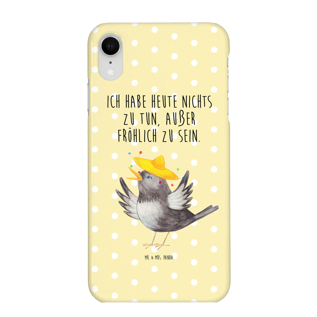 Handyhülle Rabe Sombrero Handyhülle, Handycover, Cover, Handy, Hülle, Iphone 10, Iphone X, Tiermotive, Gute Laune, lustige Sprüche, Tiere, Rabe, Vogel, Vögel, Spruch positiv, fröhlich sein, glücklich sein, Glück Spruch, froh, Elster, Motivation