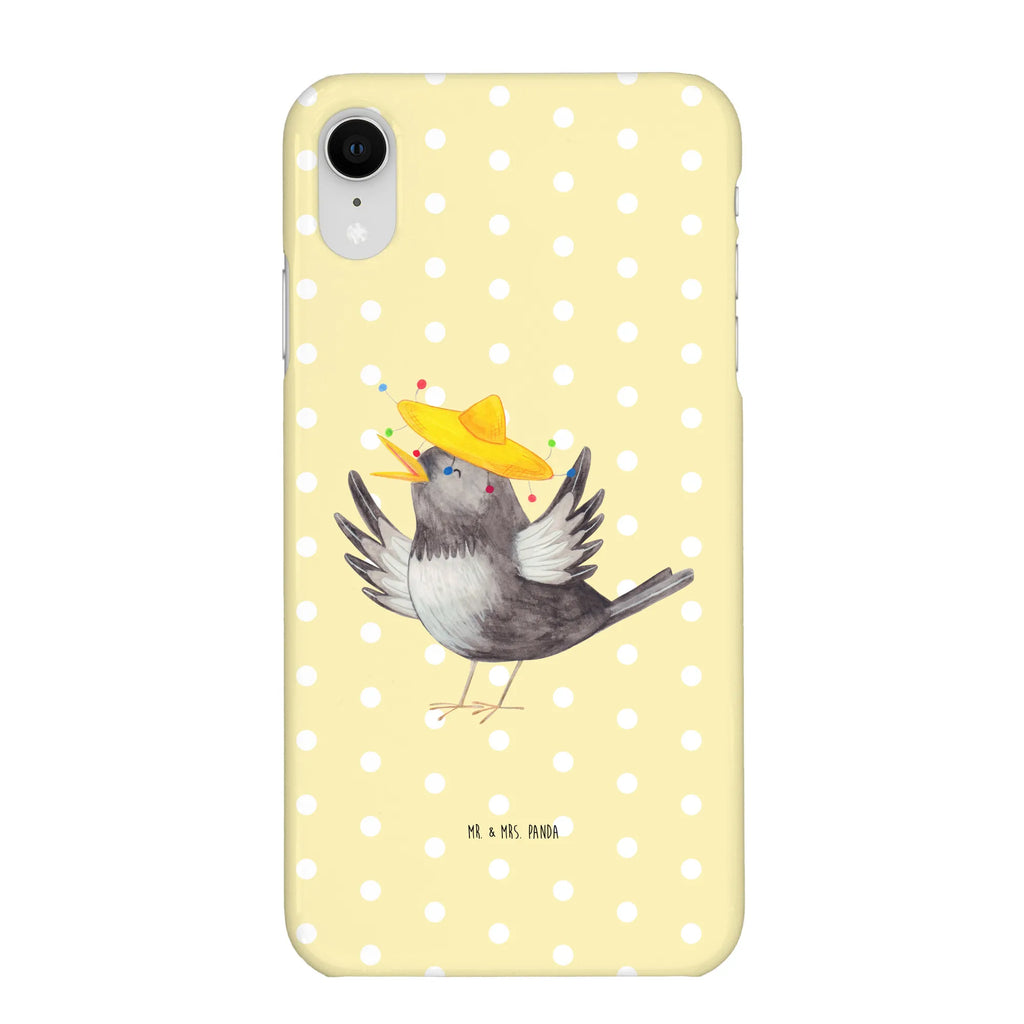 Handyhülle Rabe Sombrero Handyhülle, Handycover, Cover, Handy, Hülle, Iphone 10, Iphone X, Tiermotive, Gute Laune, lustige Sprüche, Tiere, Rabe, Vogel, Vögel, Spruch positiv, fröhlich sein, glücklich sein, Glück Spruch, froh, Elster, Motivation