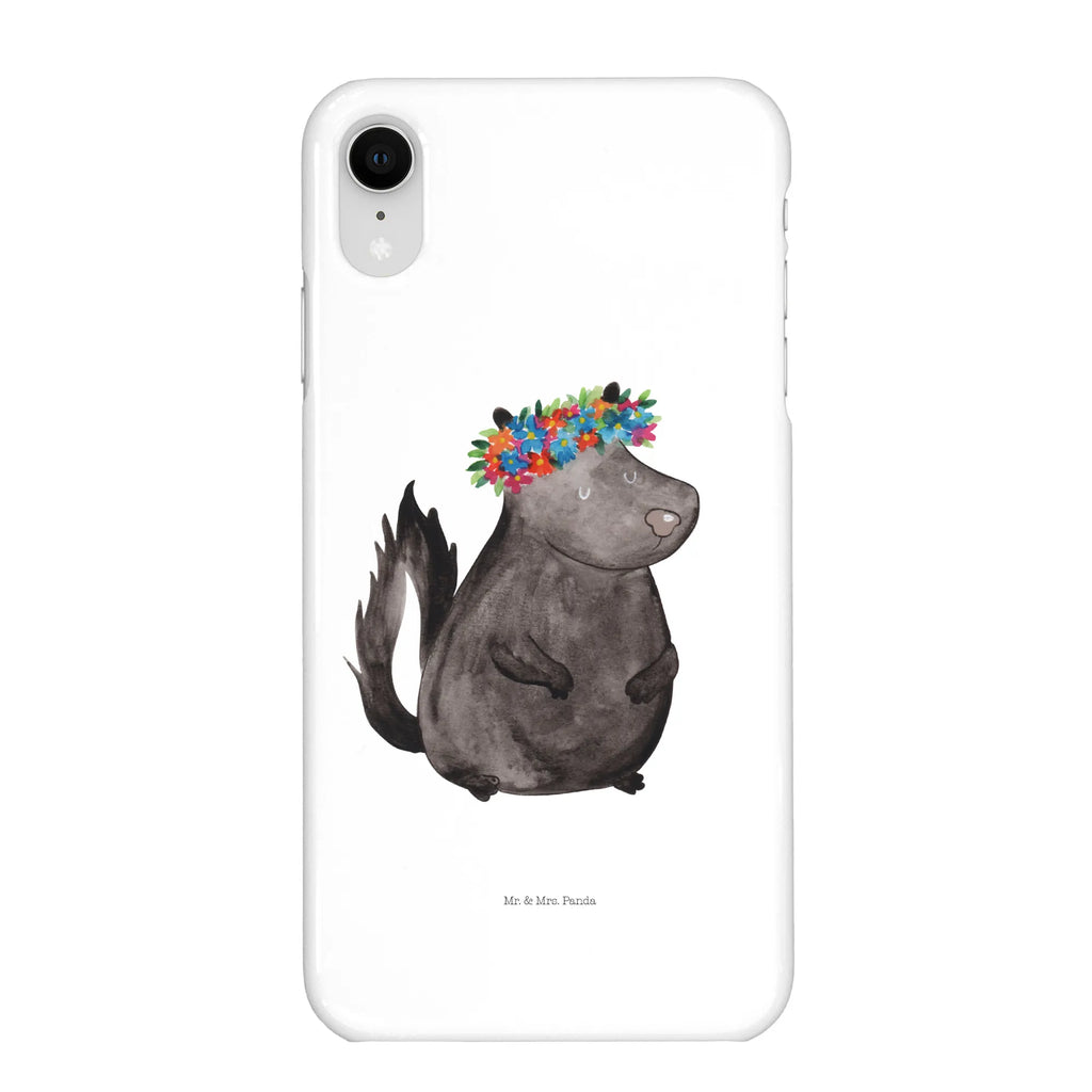 Handyhülle Stinktier Mädchen Handyhülle, Handycover, Cover, Handy, Hülle, Iphone 10, Iphone X, Stinktier, Skunk, Wildtier, Raubtier, Stinker, Stinki, Yoga, Namaste