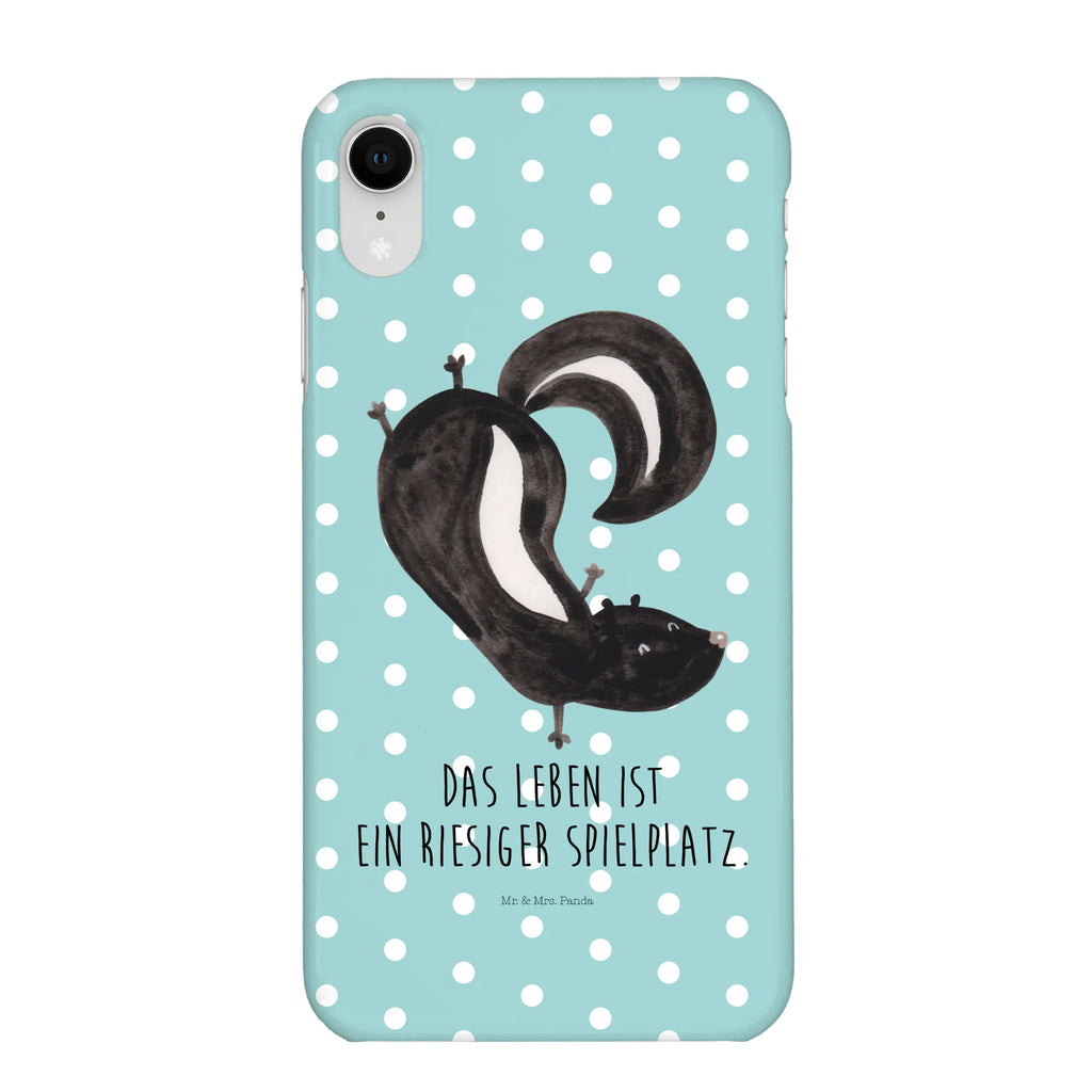 Handyhülle Stinktier Handstand Handyhülle, Handycover, Cover, Handy, Hülle, Iphone 10, Iphone X, Stinktier, Skunk, Wildtier, Raubtier, Stinker, Stinki, Spielplatz, verpielt, Kind