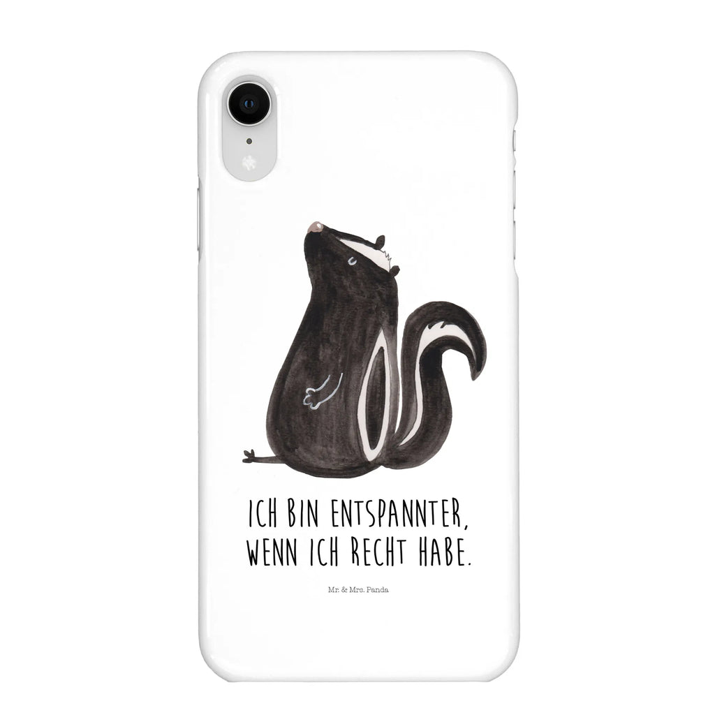 Handyhülle Stinktier Sitzen Handyhülle, Handycover, Cover, Handy, Hülle, Iphone 10, Iphone X, Stinktier, Skunk, Wildtier, Raubtier, Stinker, Stinki, Spruch, Büro, Recht, Besserwisser