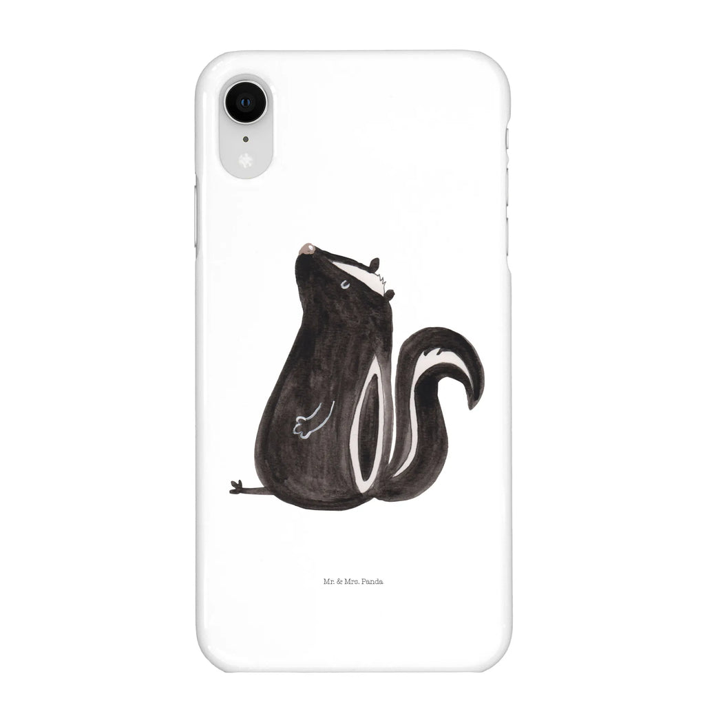 Handyhülle Stinktier Sitzen Handyhülle, Handycover, Cover, Handy, Hülle, Iphone 10, Iphone X, Stinktier, Skunk, Wildtier, Raubtier, Stinker, Stinki, Spruch, Büro, Recht, Besserwisser