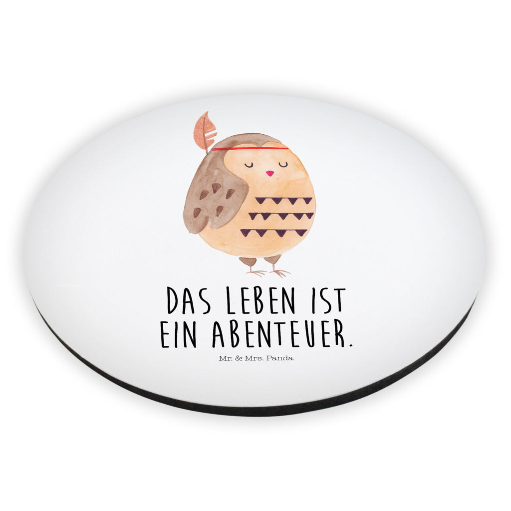 Rund Magnet Eule Federschmuck Kühlschrankmagnet, Pinnwandmagnet, Souvenir Magnet, Motivmagnete, Dekomagnet, Whiteboard Magnet, Notiz Magnet, Kühlschrank Dekoration, Eule, Eule Deko, Owl, Das Leben ist ein Abenteuer, Reisespruch, Federschmuck, Dekoration