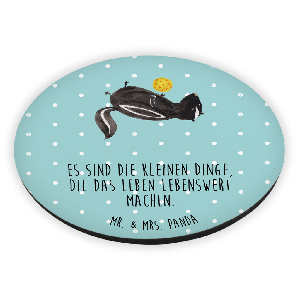 Rund Magnet Stinktier Ball Kühlschrankmagnet, Pinnwandmagnet, Souvenir Magnet, Motivmagnete, Dekomagnet, Whiteboard Magnet, Notiz Magnet, Kühlschrank Dekoration, Stinktier, Skunk, Wildtier, Raubtier, Stinker, Stinki, verspielt, Weisheit