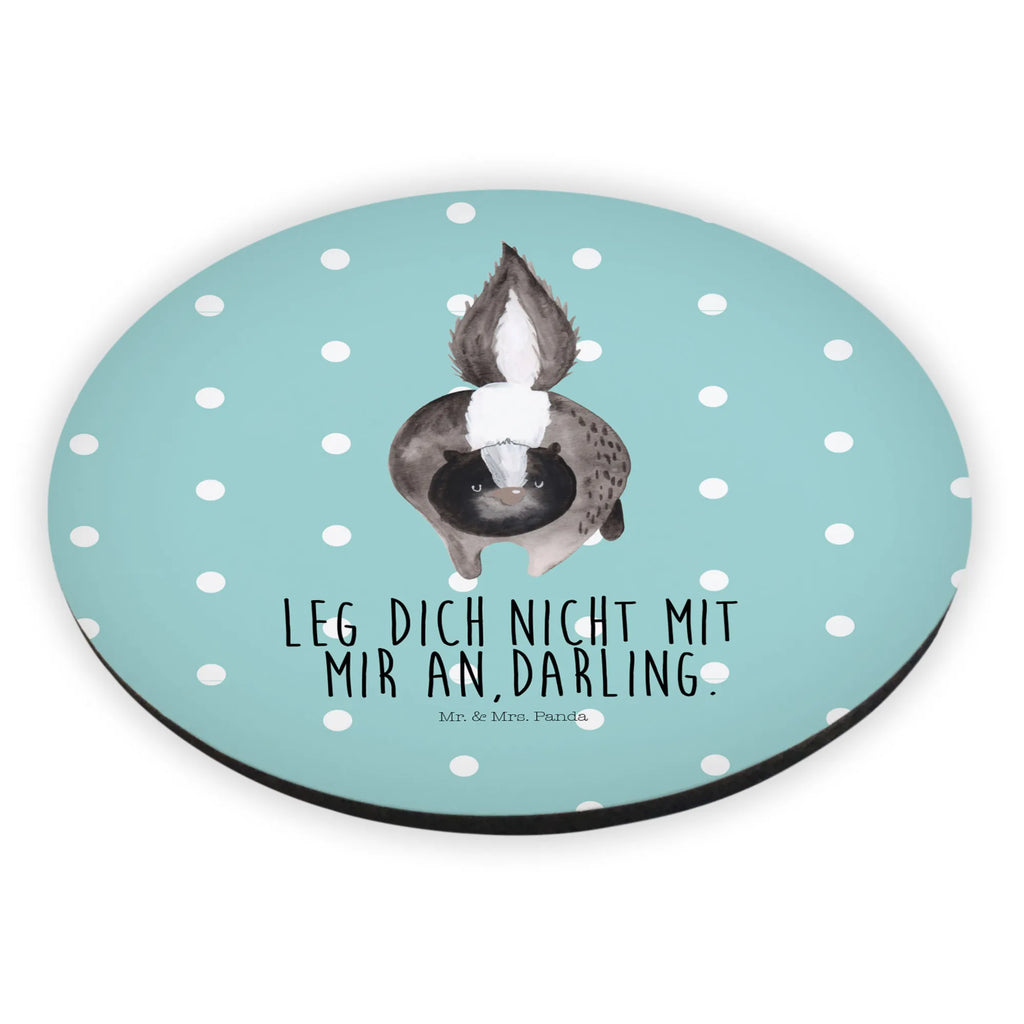 Rund Magnet Stinktier Angriff Kühlschrankmagnet, Pinnwandmagnet, Souvenir Magnet, Motivmagnete, Dekomagnet, Whiteboard Magnet, Notiz Magnet, Kühlschrank Dekoration, Stinktier, Skunk, Wildtier, Raubtier, Stinker, Stinki, wütend, Drohung