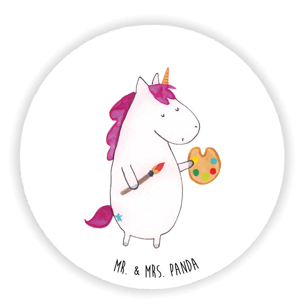 Rund Magnet Einhorn Künstler Kühlschrankmagnet, Pinnwandmagnet, Souvenir Magnet, Motivmagnete, Dekomagnet, Whiteboard Magnet, Notiz Magnet, Kühlschrank Dekoration, Einhorn, Einhörner, Einhorn Deko, Pegasus, Unicorn, Englisch, Künstler, Artist, Malen, Zeichnen, Welt, Farbe, Stift, Pinsel, Geschenk, Maler