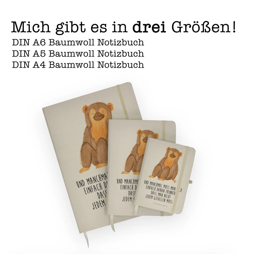 Baumwoll Notizbuch Affe Notizen, Eintragebuch, Tagebuch, Notizblock, Adressbuch, Journal, Kladde, Skizzenbuch, Notizheft, Schreibbuch, Schreibheft, Afrika, Wildtiere, Affe, Äffchen, Affen, Selbstliebe, Respekt, Motivation, Selbstachtung, Liebe, Selbstbewusstsein, Selfcare